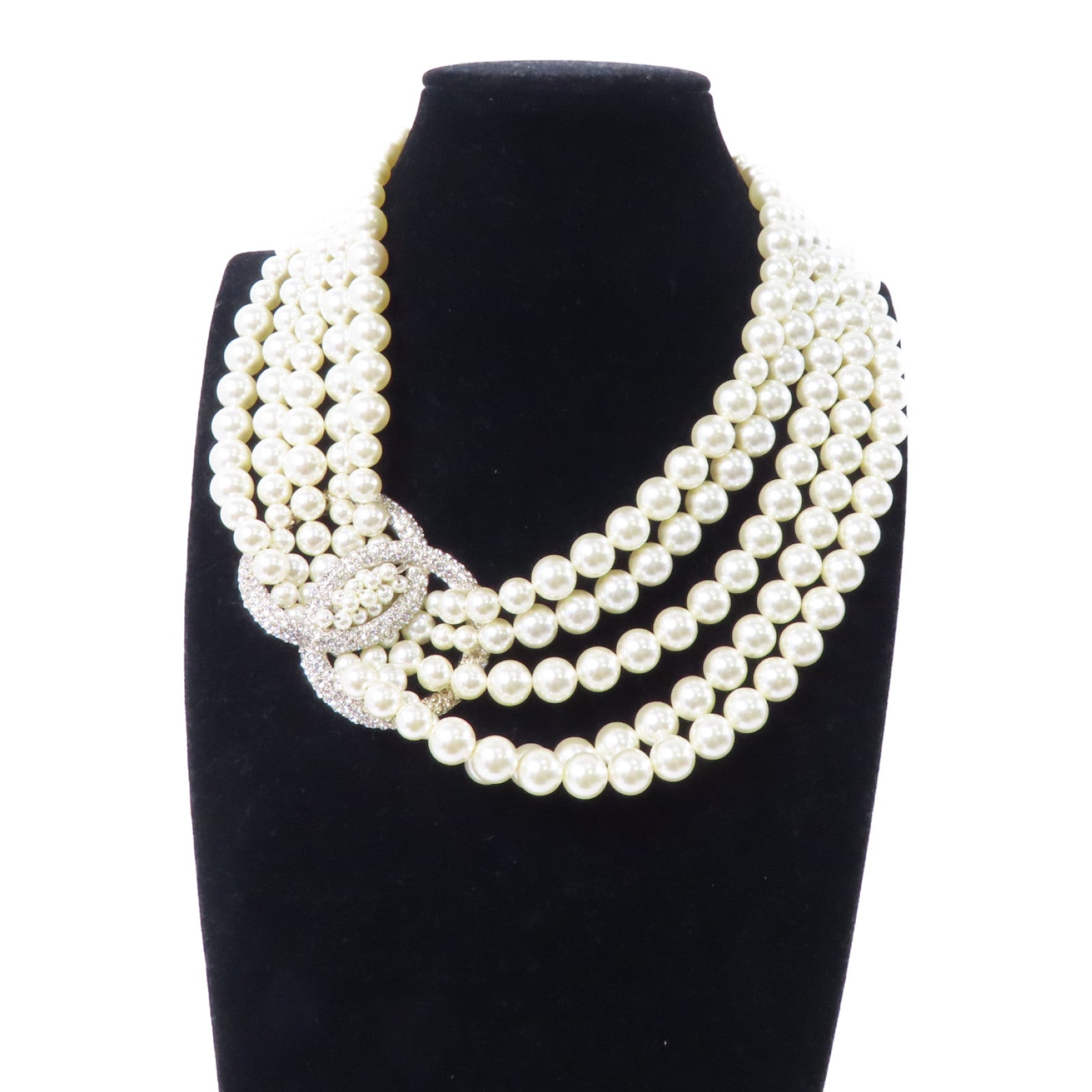 CHANEL 金屬Necklace項鍊白色