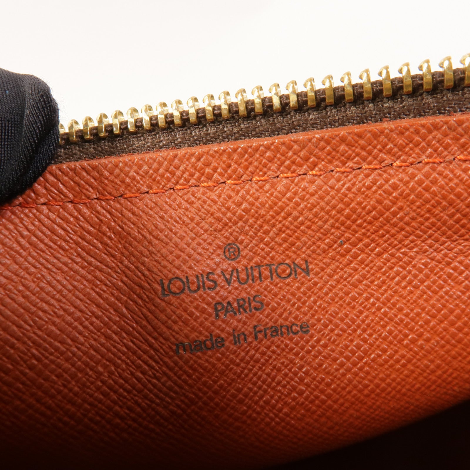 LOUIS VUITTON Damier Papillon PM金扣手挽袋棕色