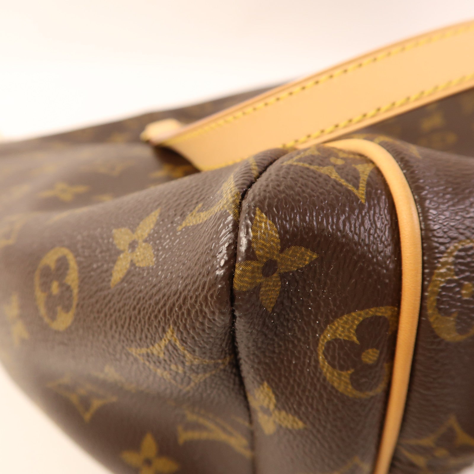 LOUIS VUITTON Monogram Totally MM金扣肩背袋棕色