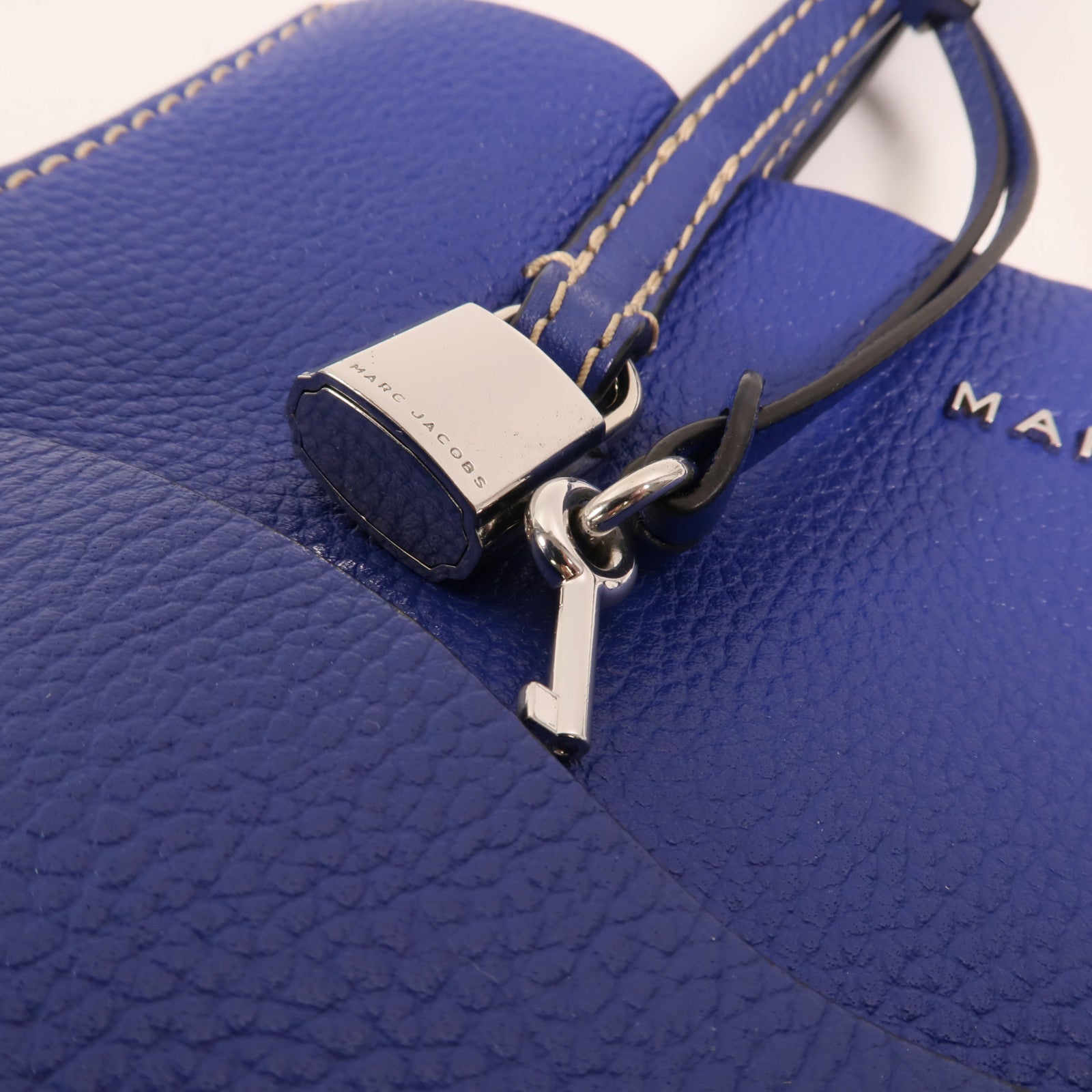MARC JACOBS 牛皮皮革Shoulder Tote銀扣肩背袋