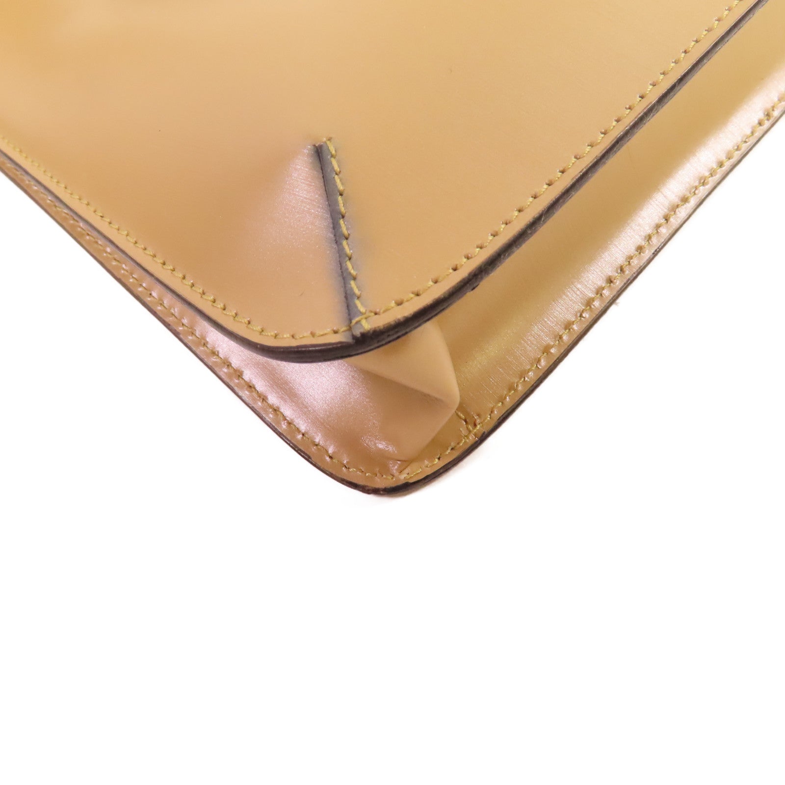 BALLY 牛皮皮革Handbag手挽袋杏色