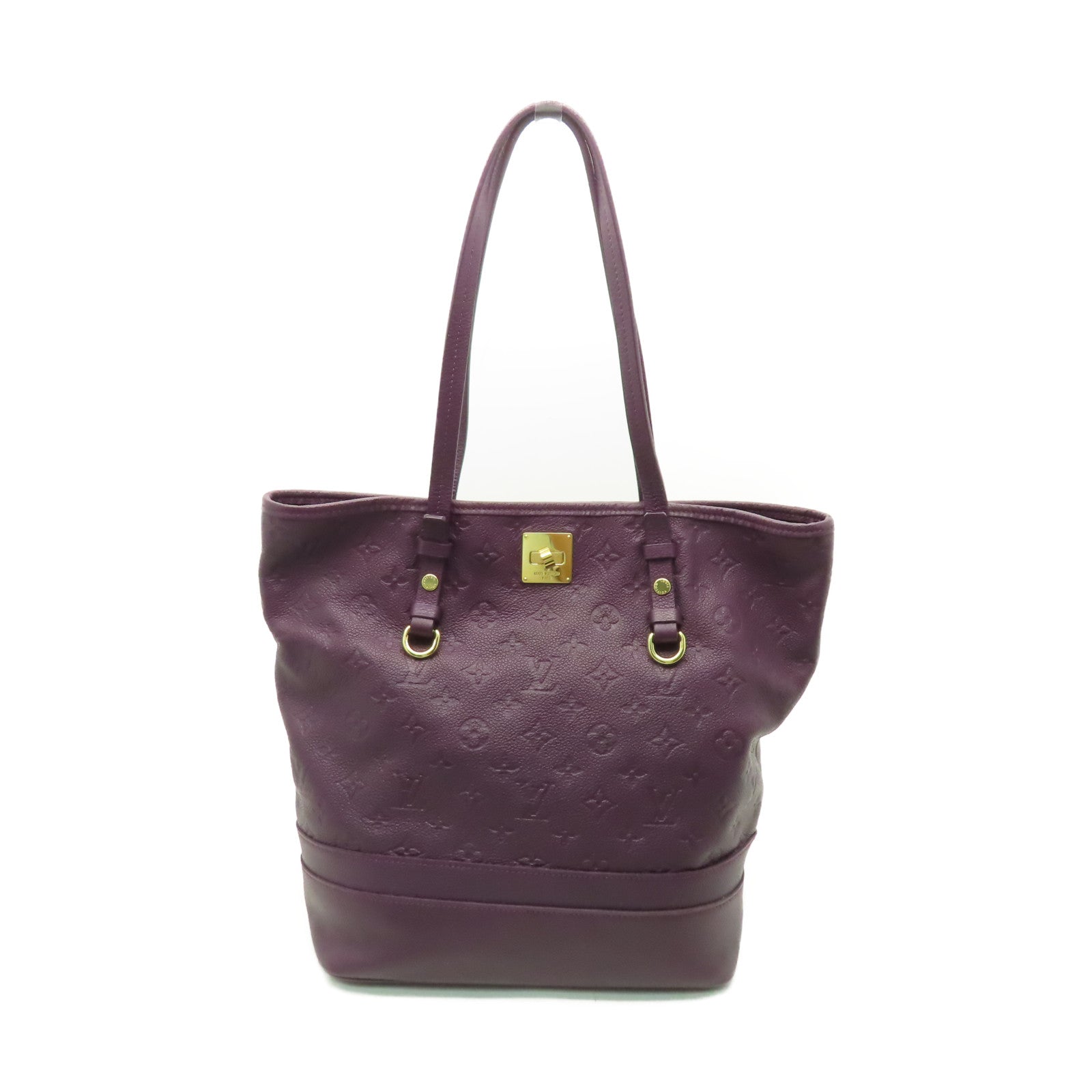 LOUIS VUITTON 【激減優惠】Monogram Empreinte Citadine PM Shoulder Bag金扣肩背袋紫色