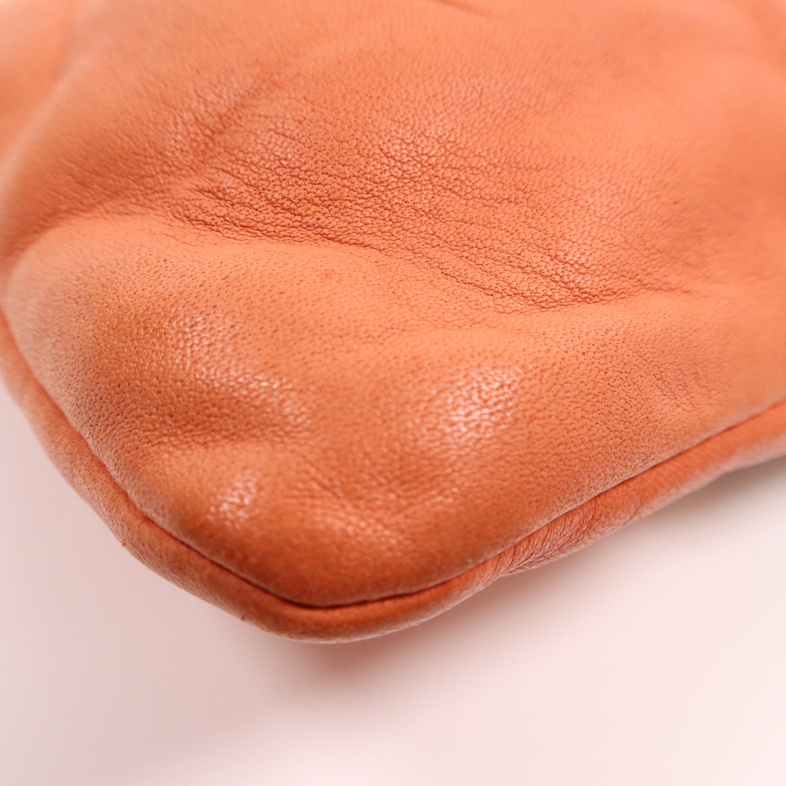 Chloe 羊皮皮革Pouch金扣手拿包