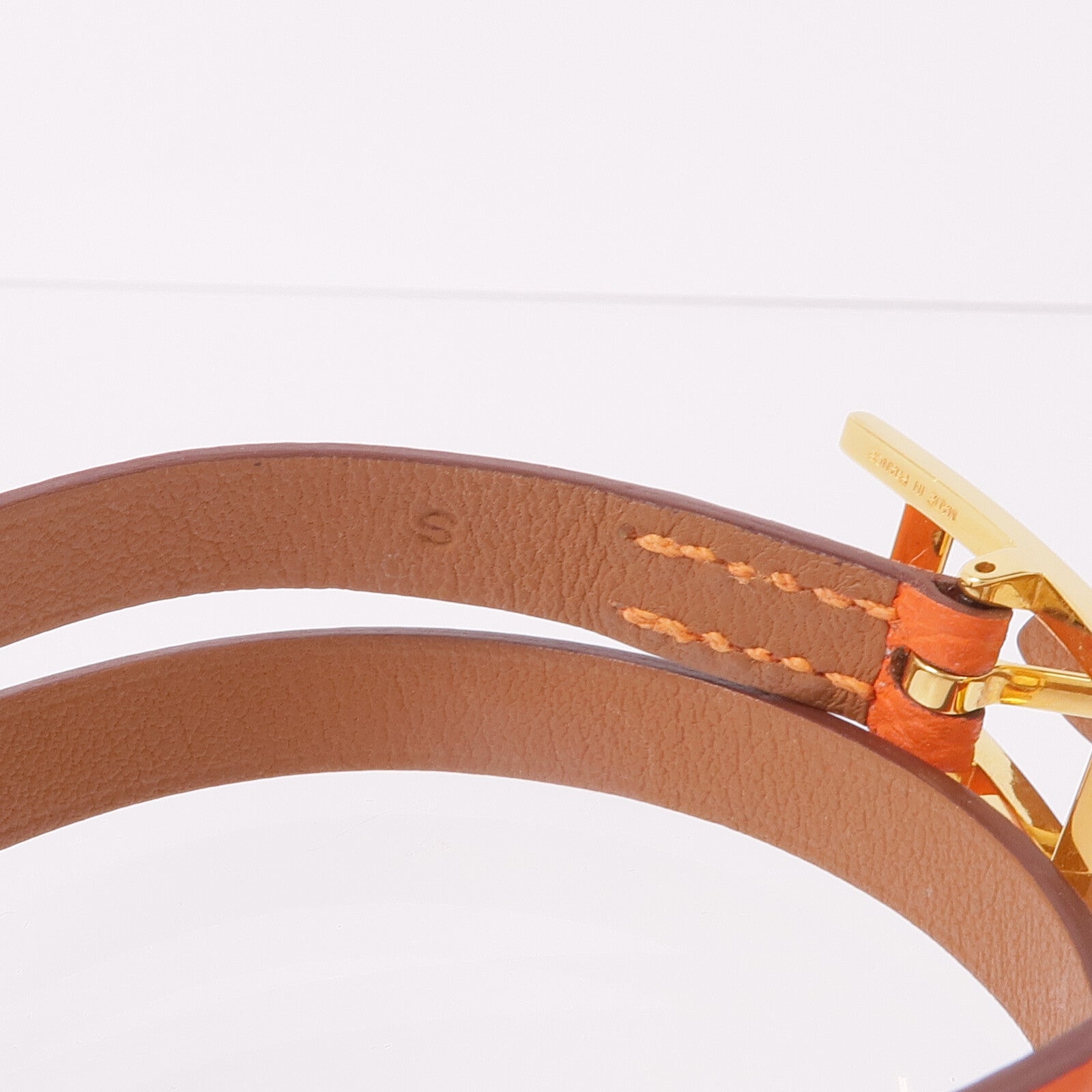 HERMES 【激減優惠】Epsom/Swift皮革Behapi Double Tour Bracelet金扣手帶