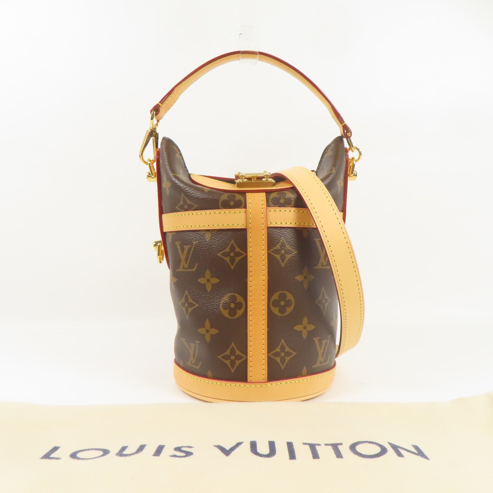 LOUIS VUITTON 【激減優惠】Monogram Duffle金扣手挽肩背兩用袋棕色
