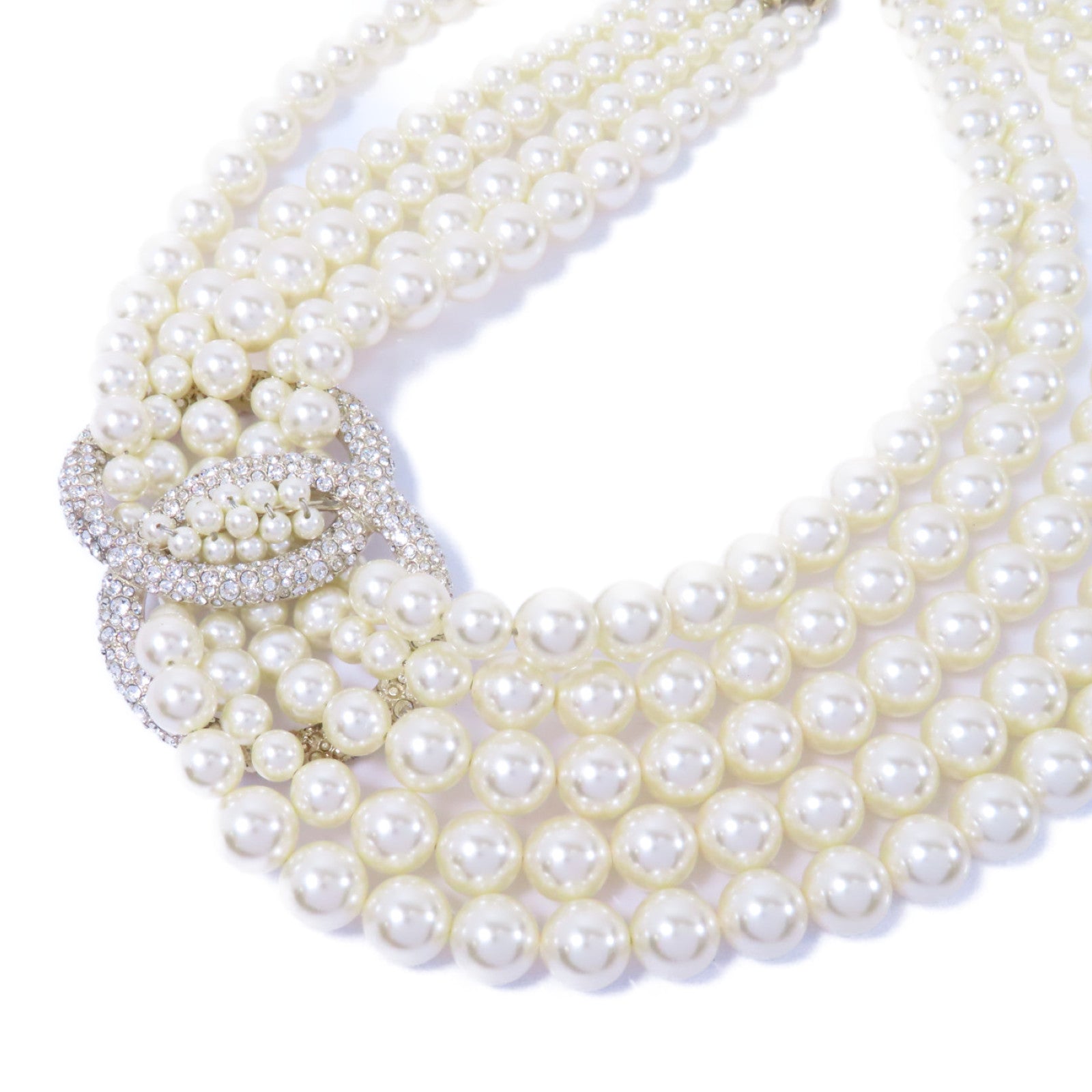 CHANEL 金屬Necklace項鍊白色