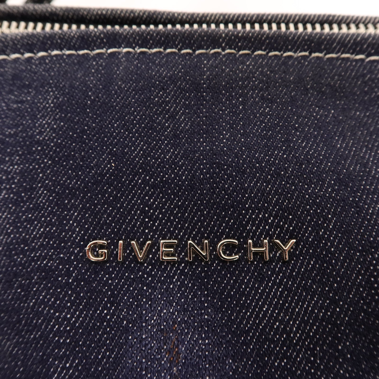 GIVENCHY 牛仔布/牛皮皮革Pandora Mini肩背袋