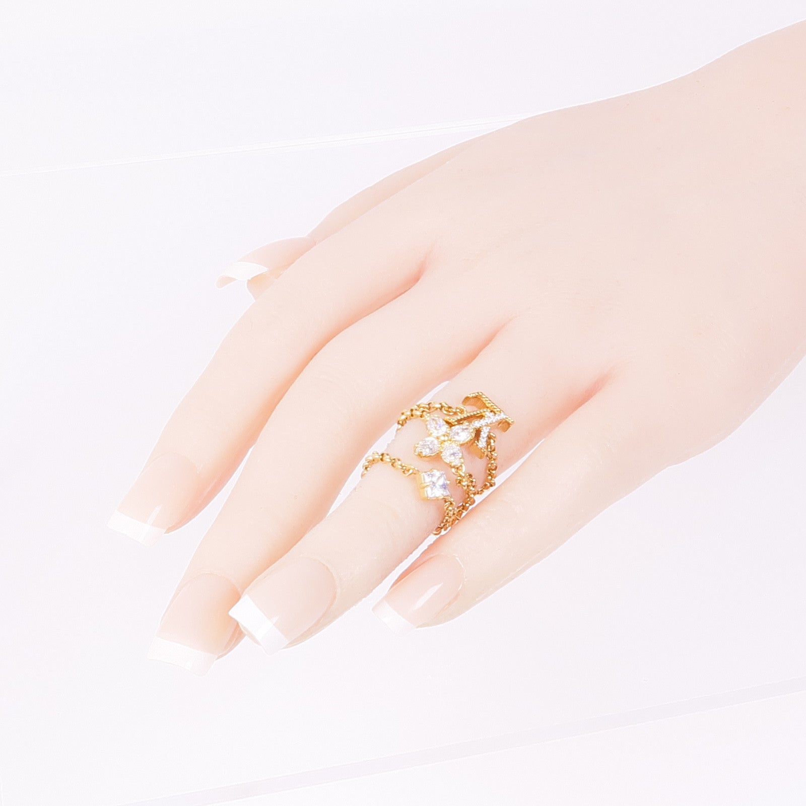 LOUIS VUITTON 金屬Lady LV Ring Set戒指US#7.75