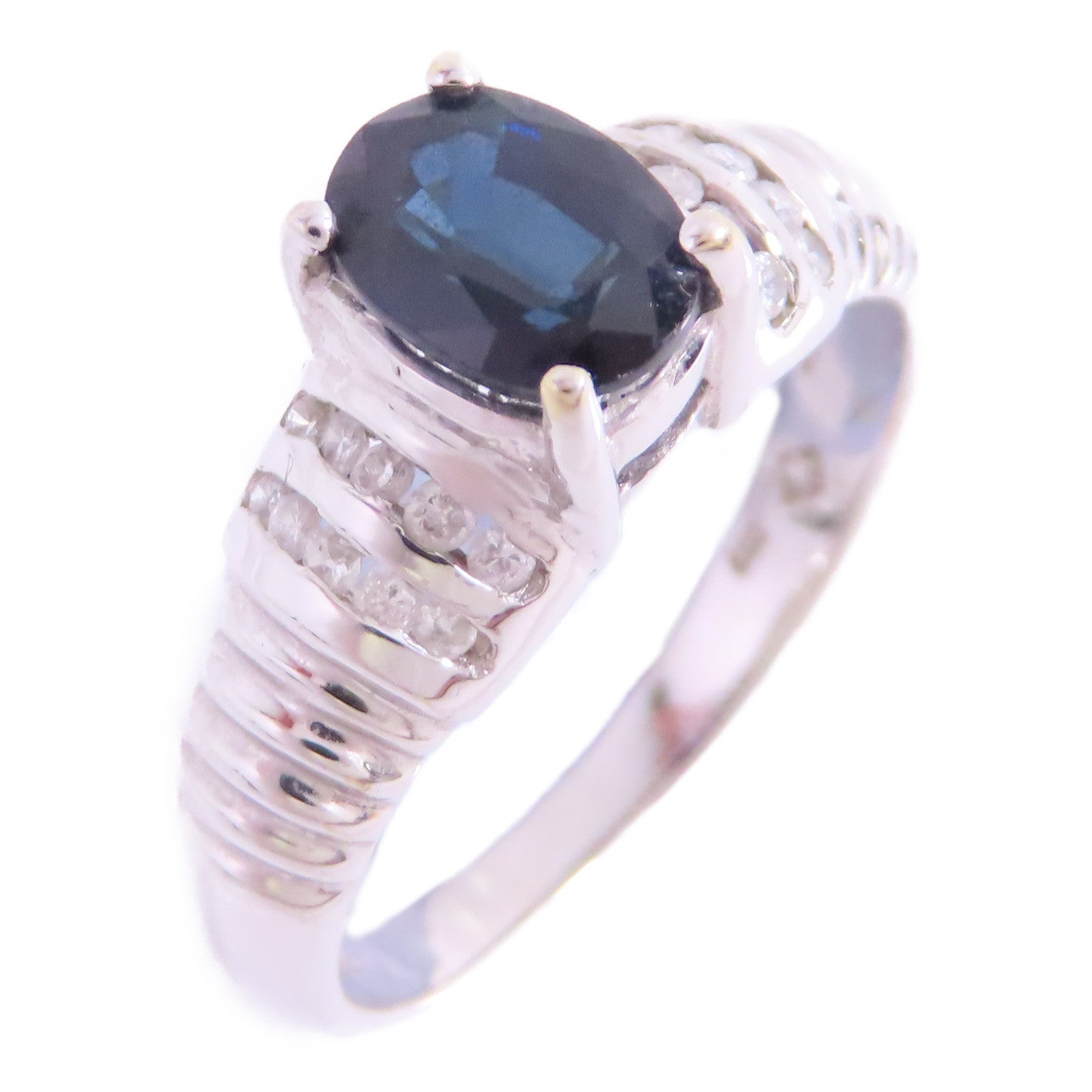JEWELRY 14K白金/藍寶石Sapphira Ring戒指US#5.75