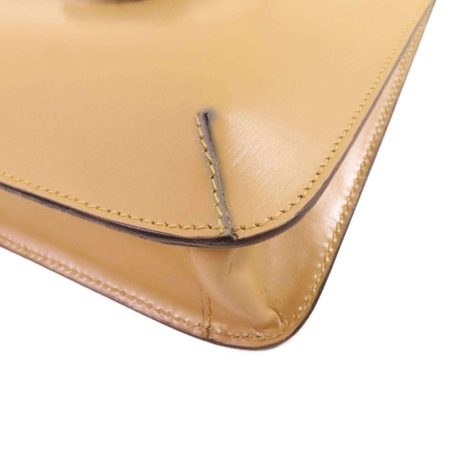 BALLY 牛皮皮革Handbag手挽袋杏色
