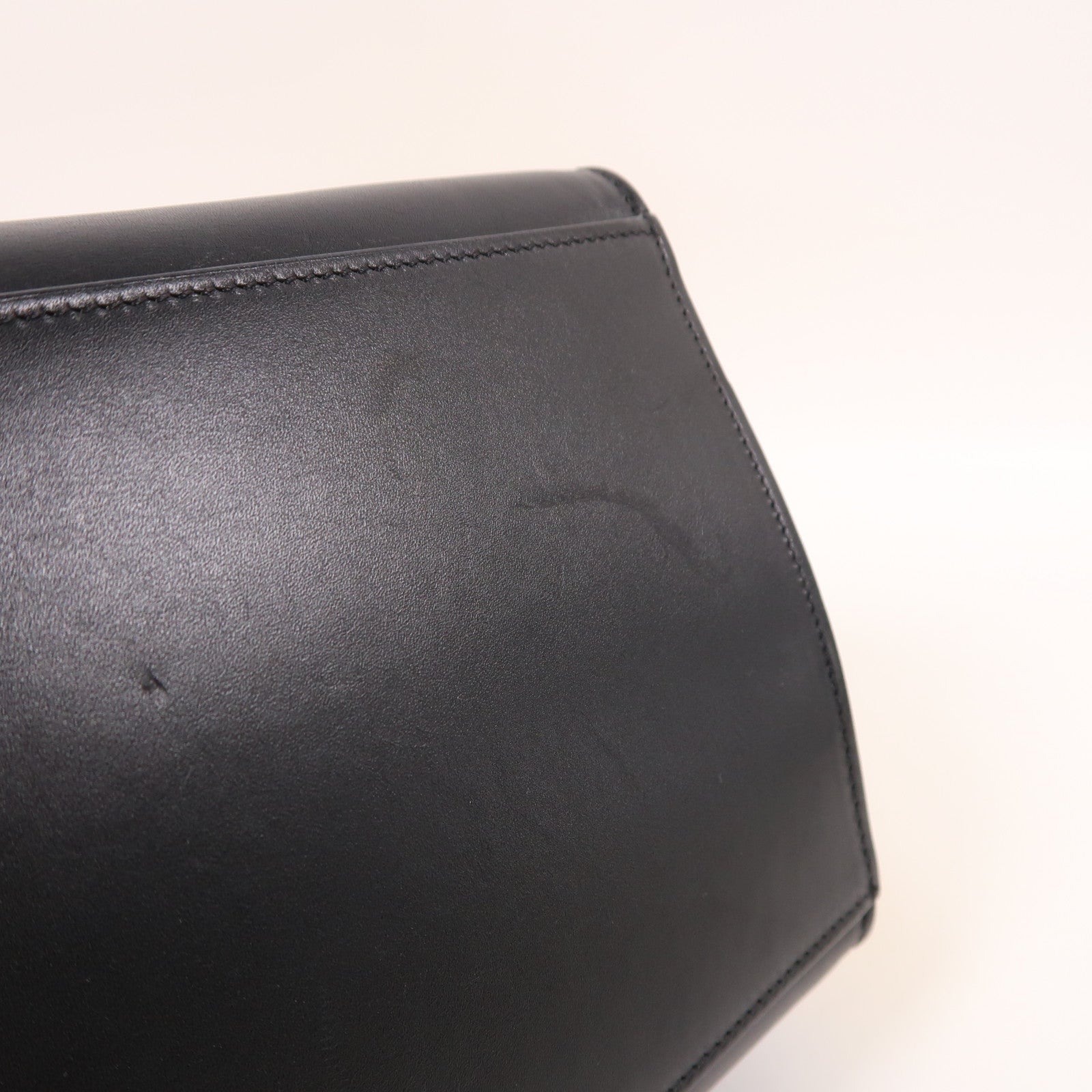 CELINE 牛皮皮革Trapeze銀扣手挽肩背兩用袋