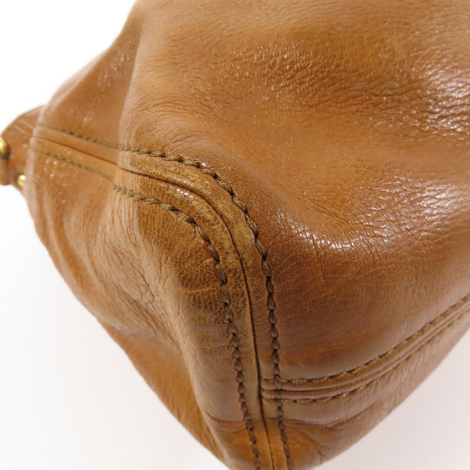 Miu Miu 牛皮皮革2 Way Shoulder金扣手挽肩背兩用袋