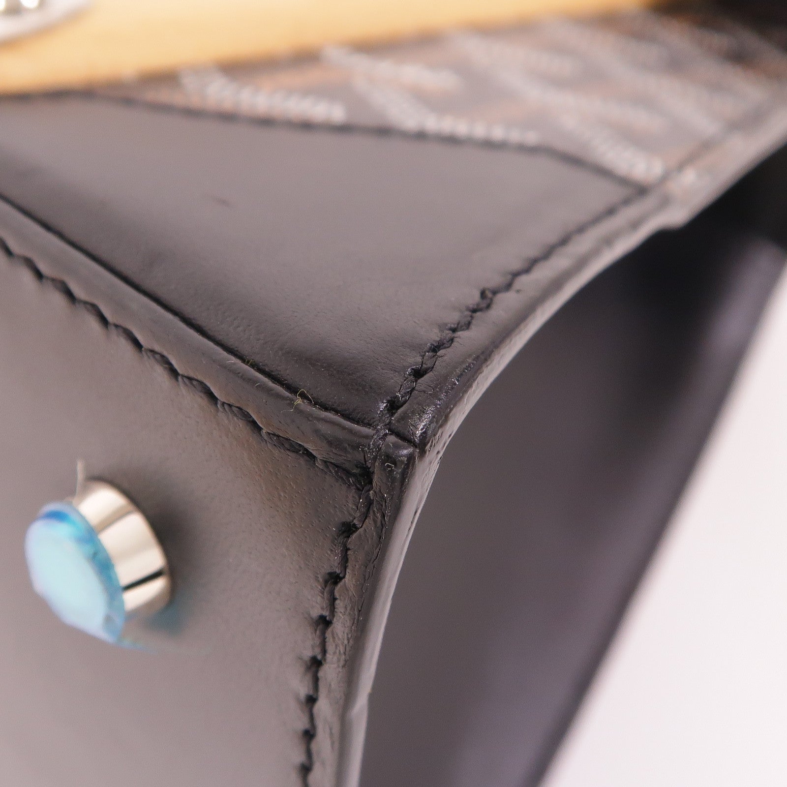 GOYARD 塗層帆布/皮革Saigon PM銀扣手挽袋