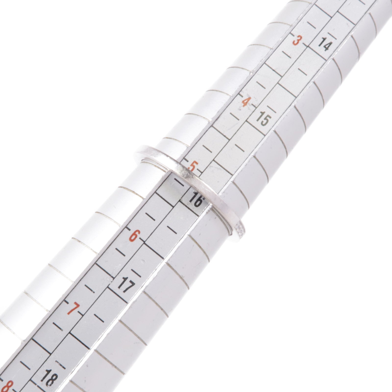 HERMES 18K白金Ever Chaine d'ancre Ring鑽石戒指Hermes#51/US#5.5