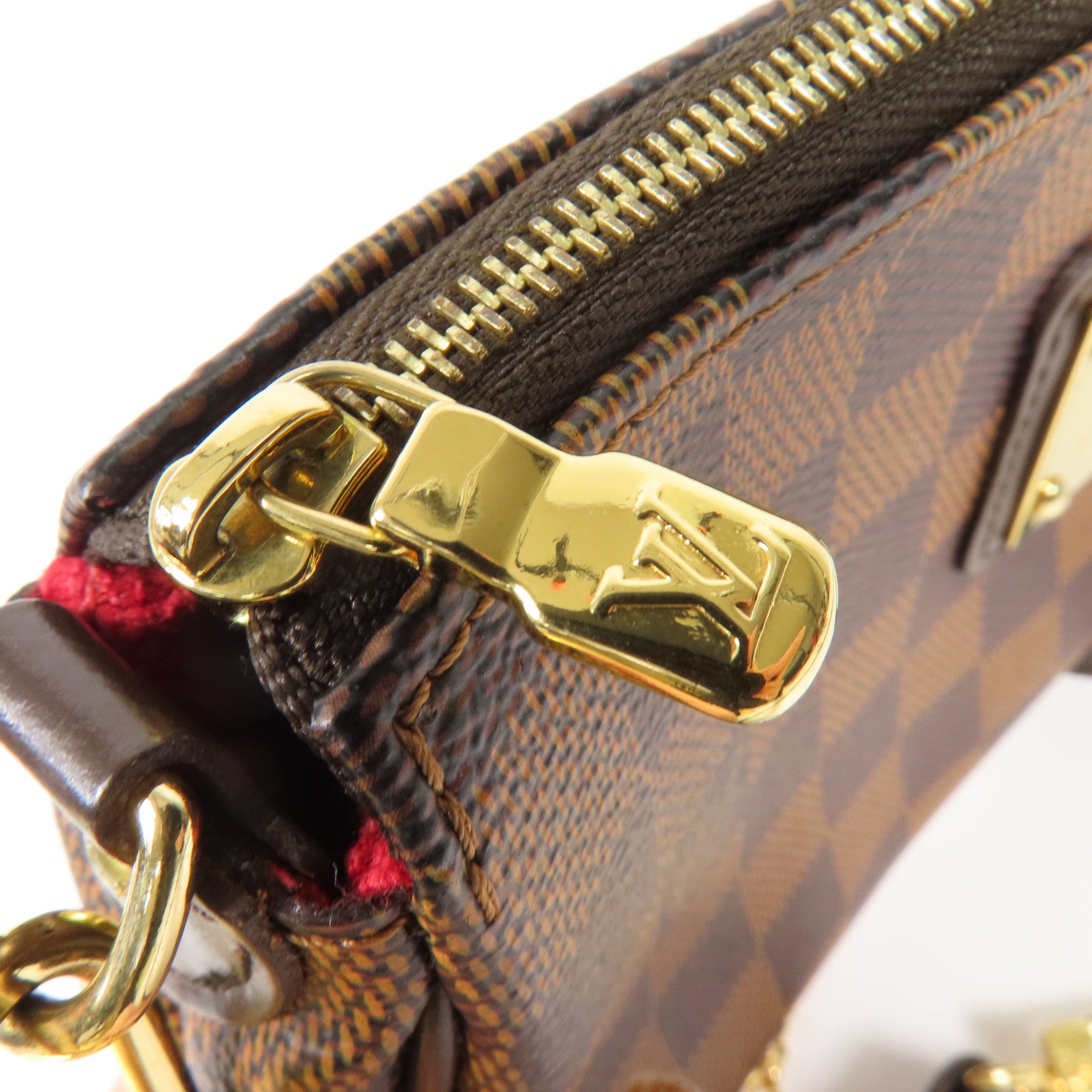 LOUIS VUITTON Damier Eva金扣手挽肩背兩用袋