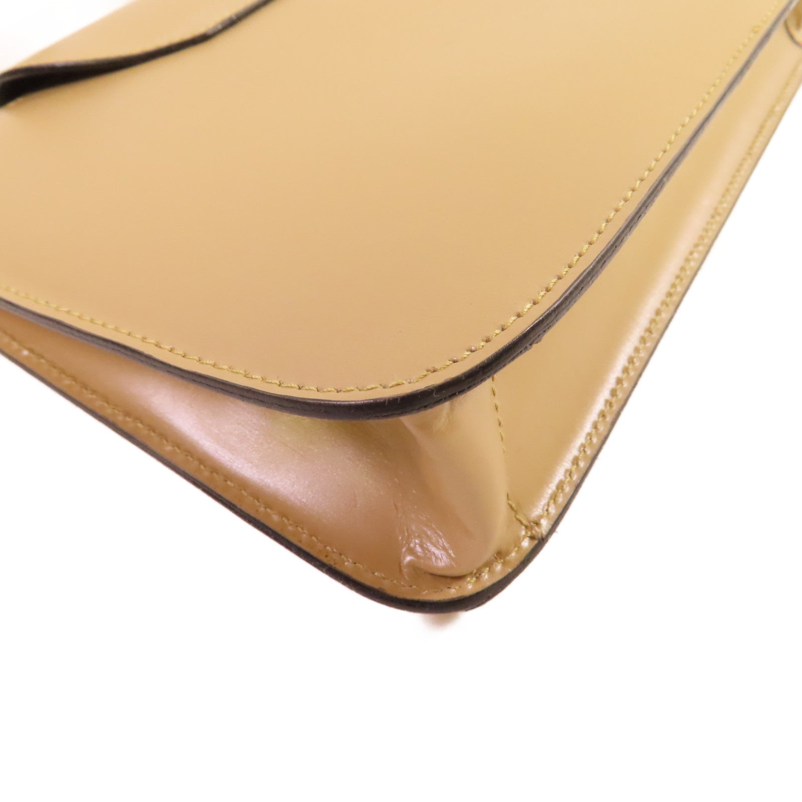 BALLY 牛皮皮革Handbag手挽袋杏色