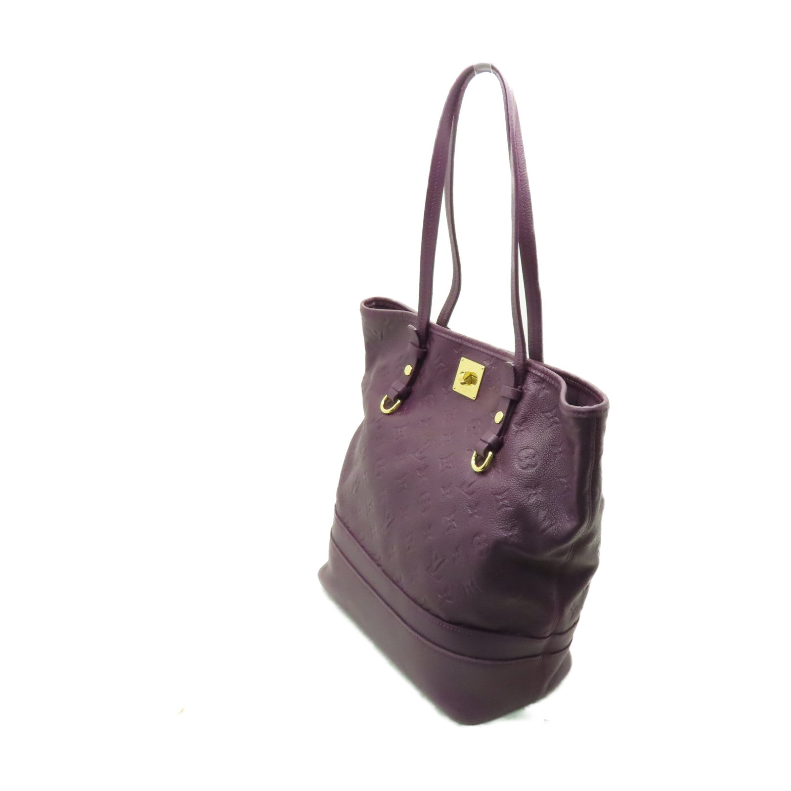 LOUIS VUITTON 【激減優惠】Monogram Empreinte Citadine PM Shoulder Bag金扣肩背袋紫色