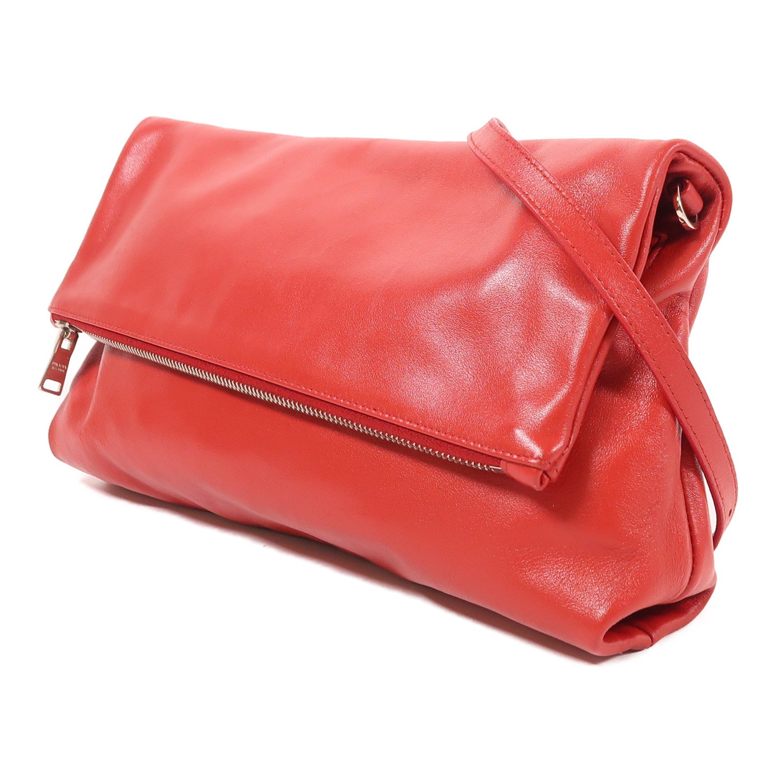 PRADA 牛皮皮革Clutch/Shoulder Bag銀扣手拿包/肩背袋