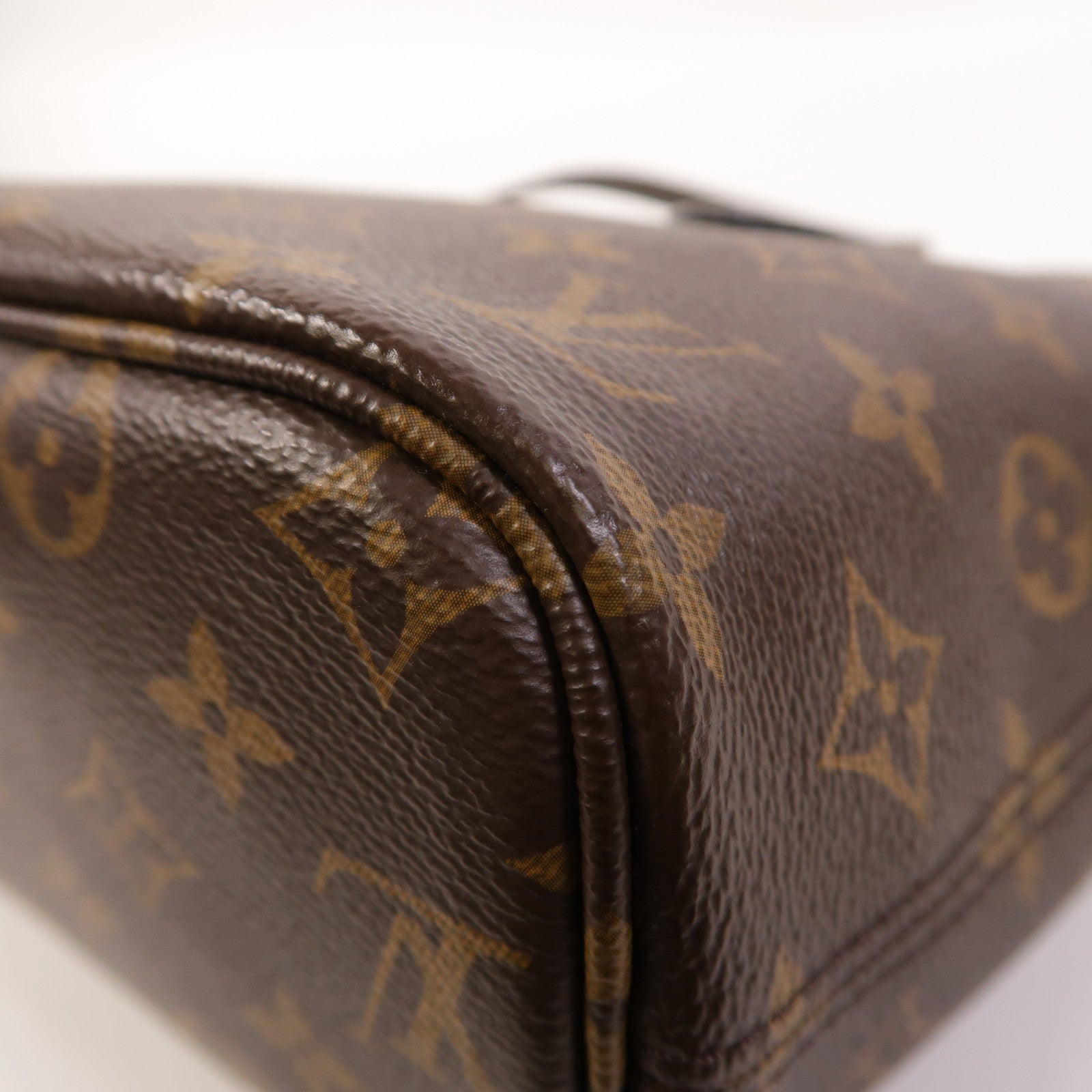 LOUIS VUITTON Monogram/牛皮皮革Neverfull Bandouliere Inside Out BB金扣手挽肩背兩用袋