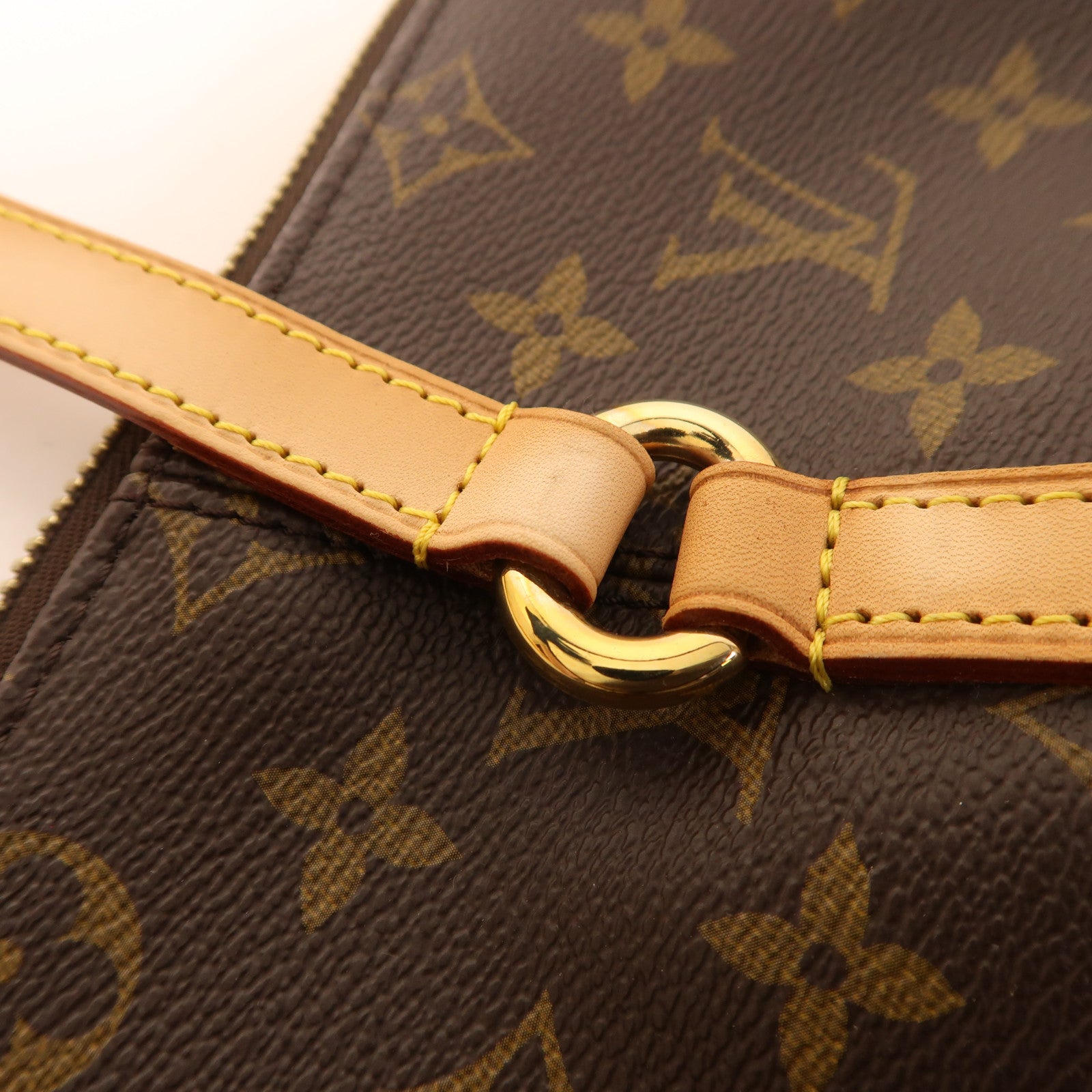 LOUIS VUITTON Monogram Totally MM金扣肩背袋棕色