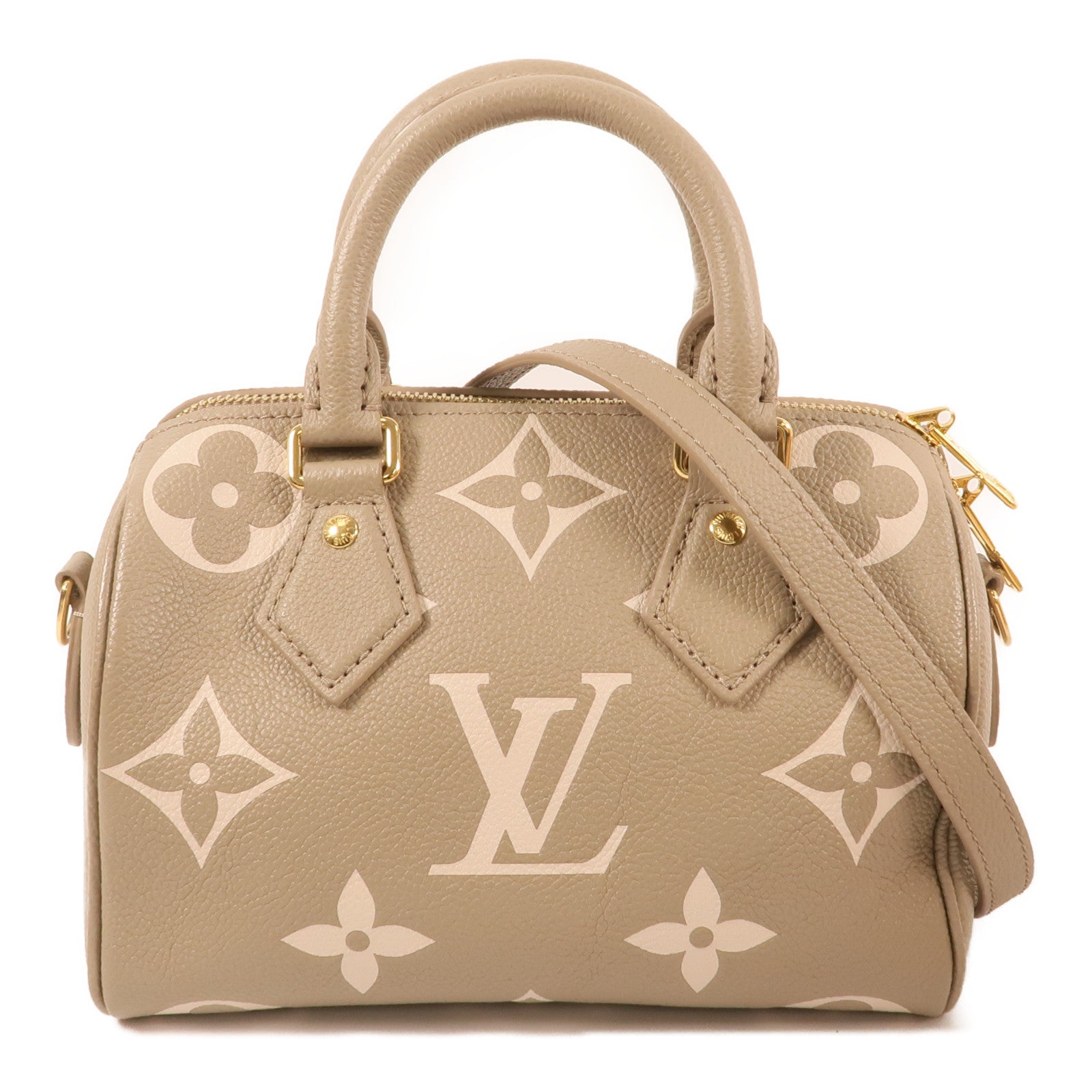 LOUIS VUITTON Monogram Empreinte Speedy Bandouliere 20金扣手挽肩背兩用袋