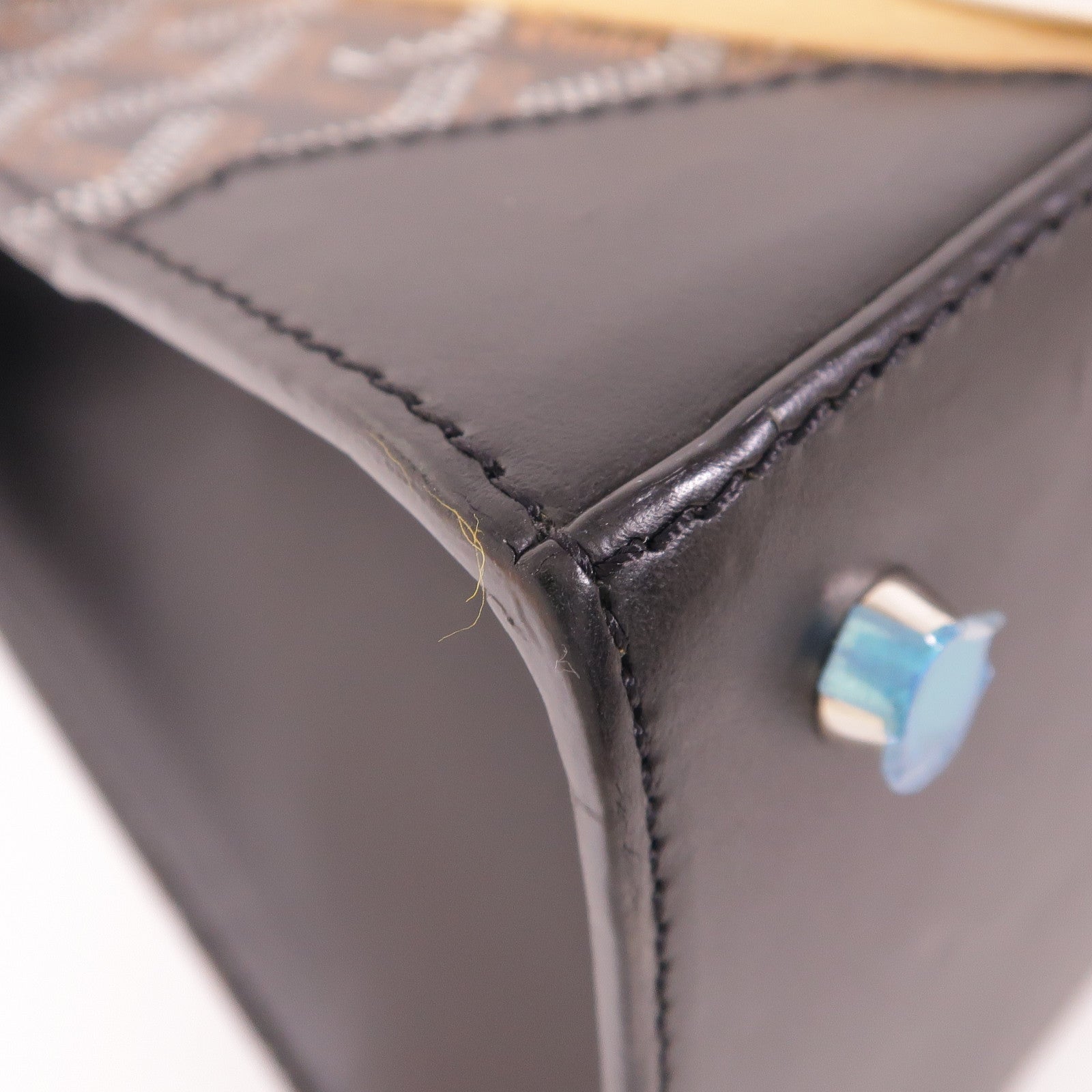 GOYARD 塗層帆布/皮革Saigon PM銀扣手挽袋