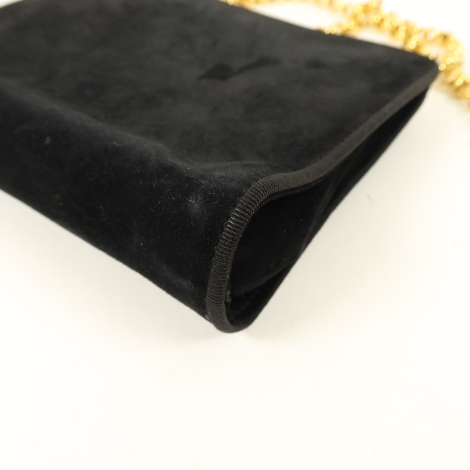 Salvatore Ferragamo 麂皮皮革Shoulder Bag鏈帶肩背袋