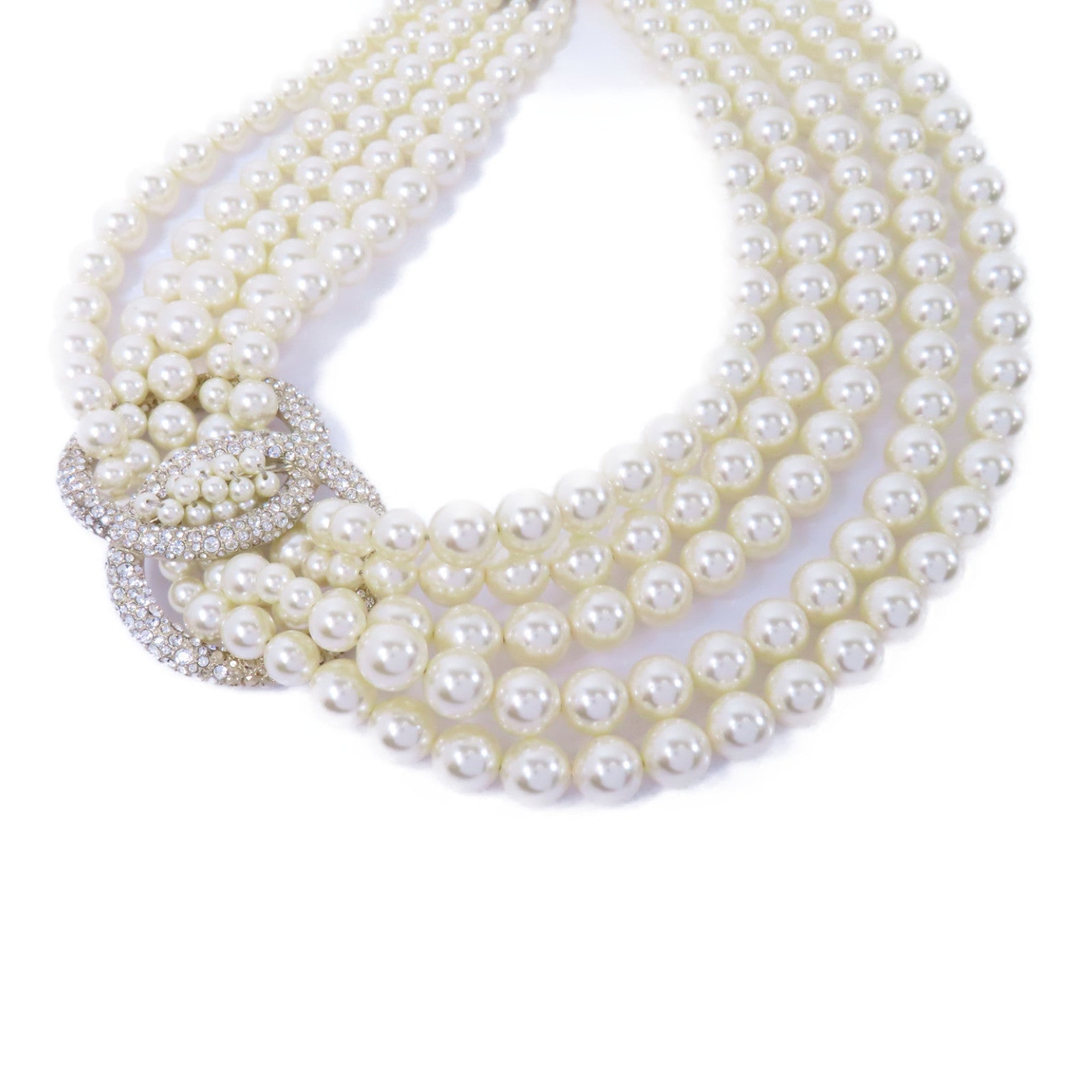 CHANEL 金屬Necklace項鍊白色