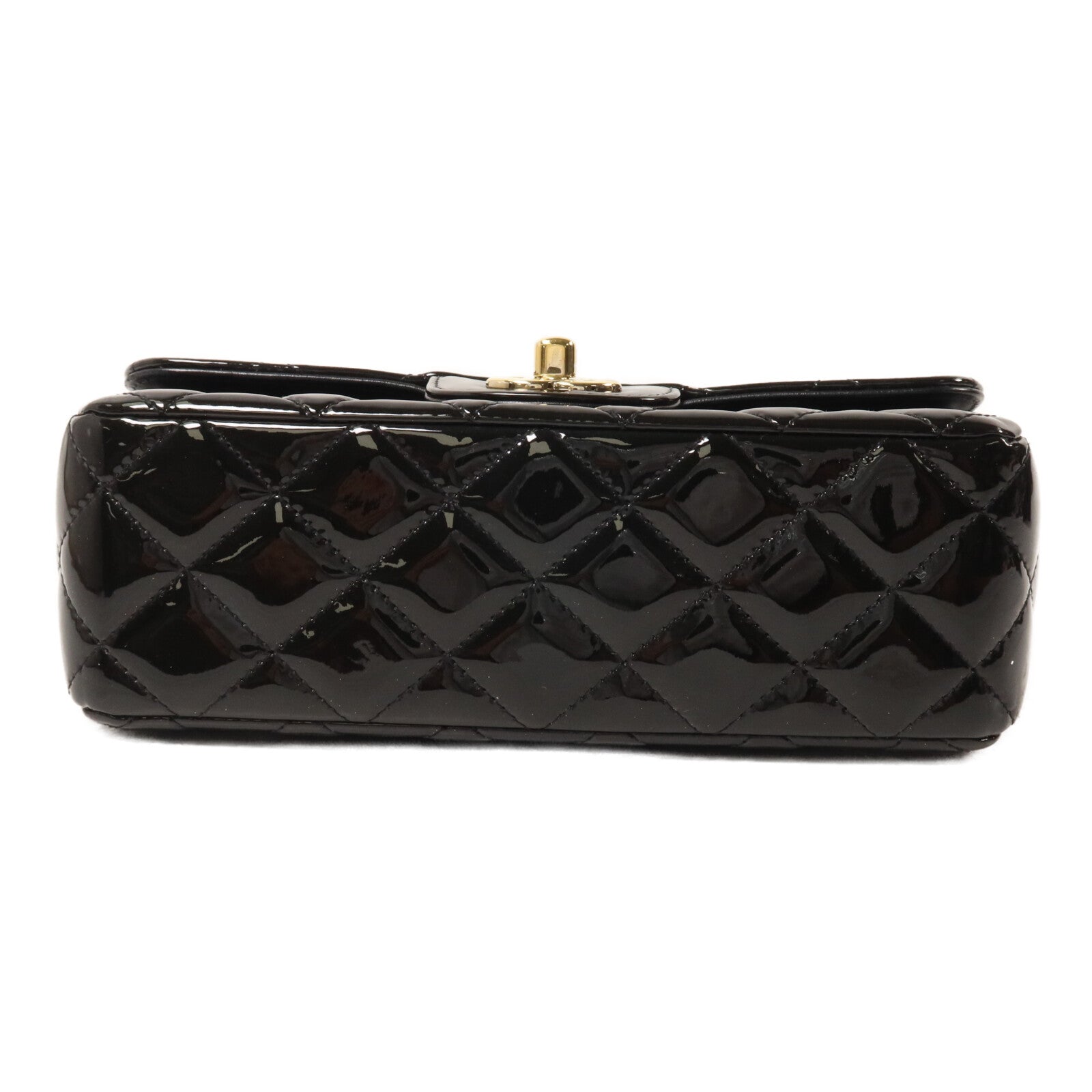 CHANEL 漆皮皮革Mini Classic 20鏈帶肩背袋
