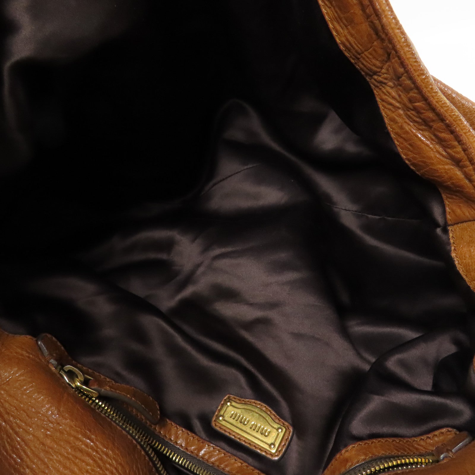 Miu Miu 牛皮皮革2 Way Shoulder金扣手挽肩背兩用袋