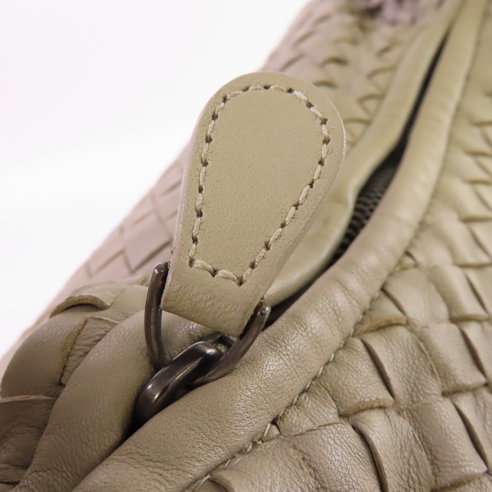 BOTTEGA VENETA 織紋皮革Shoulder Bag肩背袋灰色