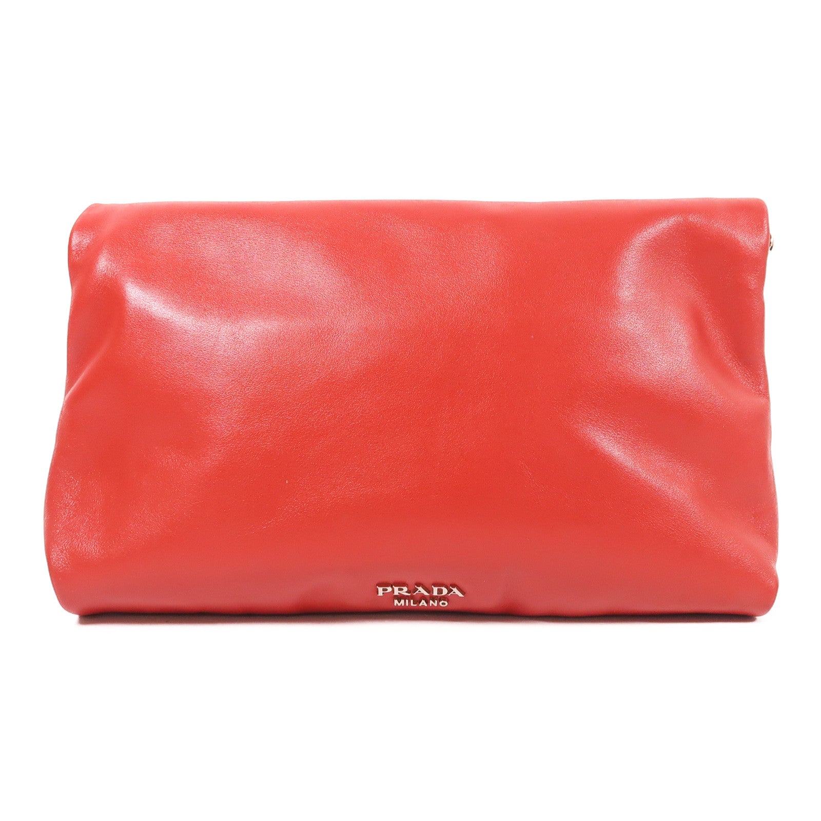 PRADA 牛皮皮革Clutch/Shoulder Bag銀扣手拿包/肩背袋