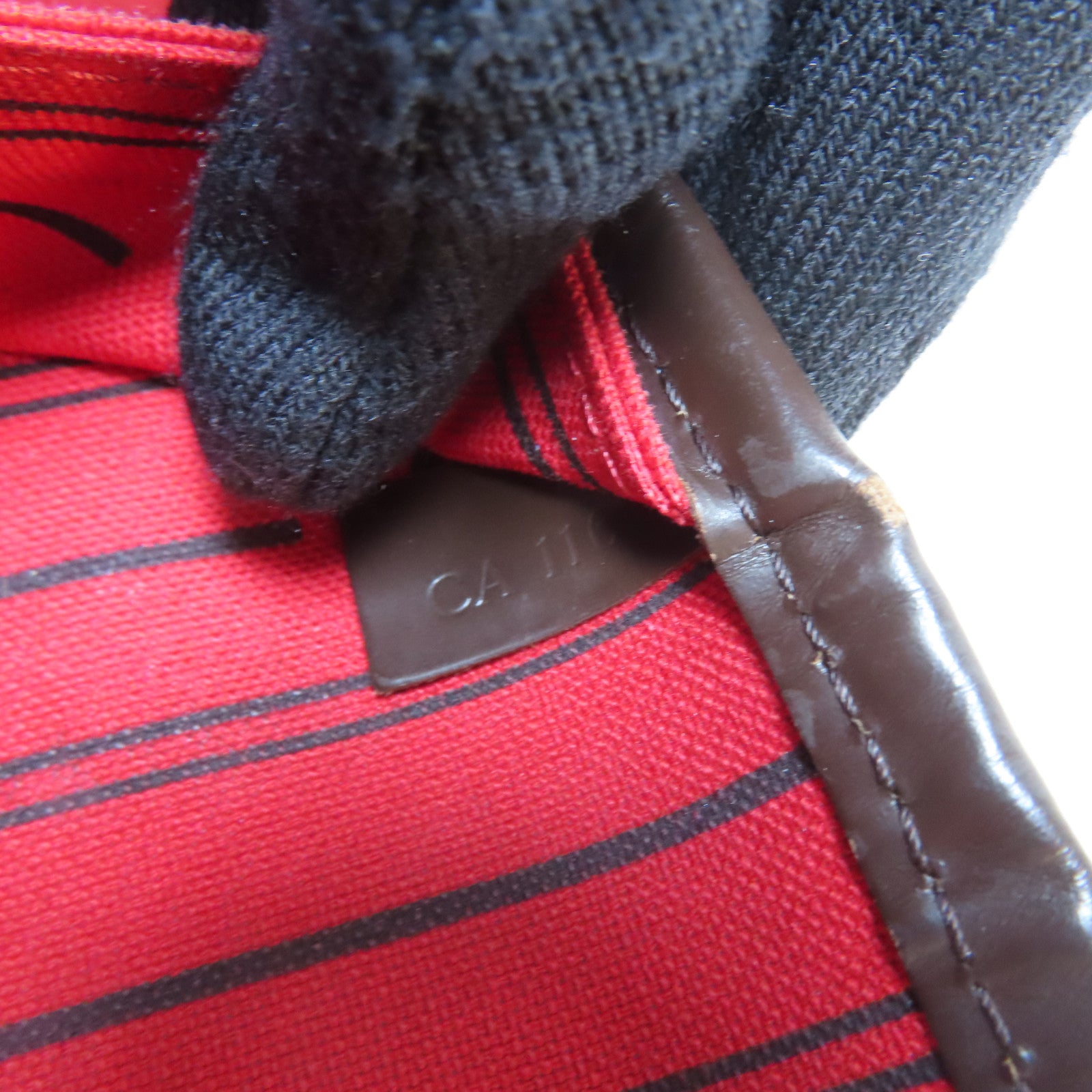 LOUIS VUITTON Damier Neverfull MM金扣手挽袋/肩背袋棕色