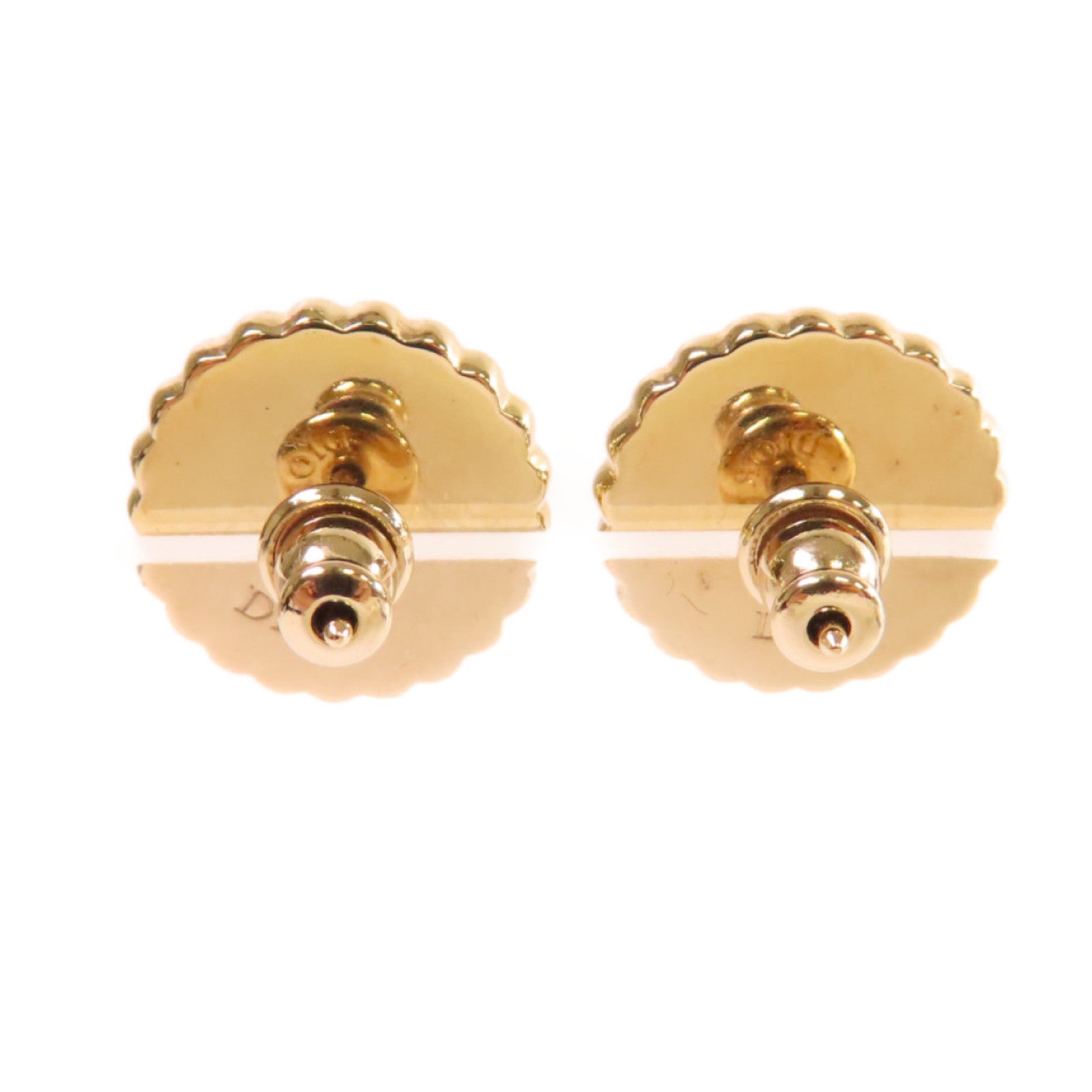 Dior 仿珍珠/金屬CD Earrings耳環深藍色/珍珠色