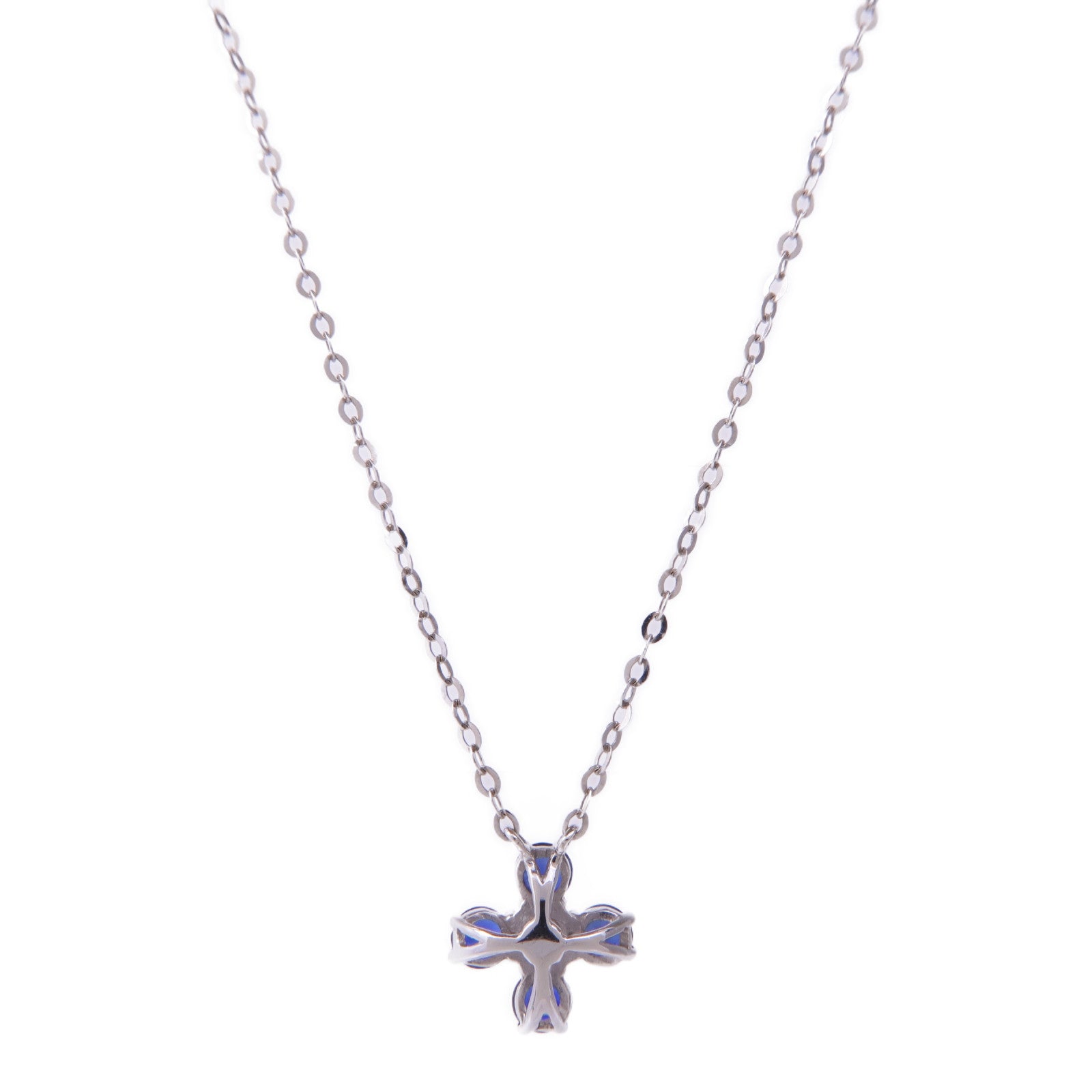 JEWELRY 18K白金Sapphire Diamond Necklace藍寶石/鑽石項鍊