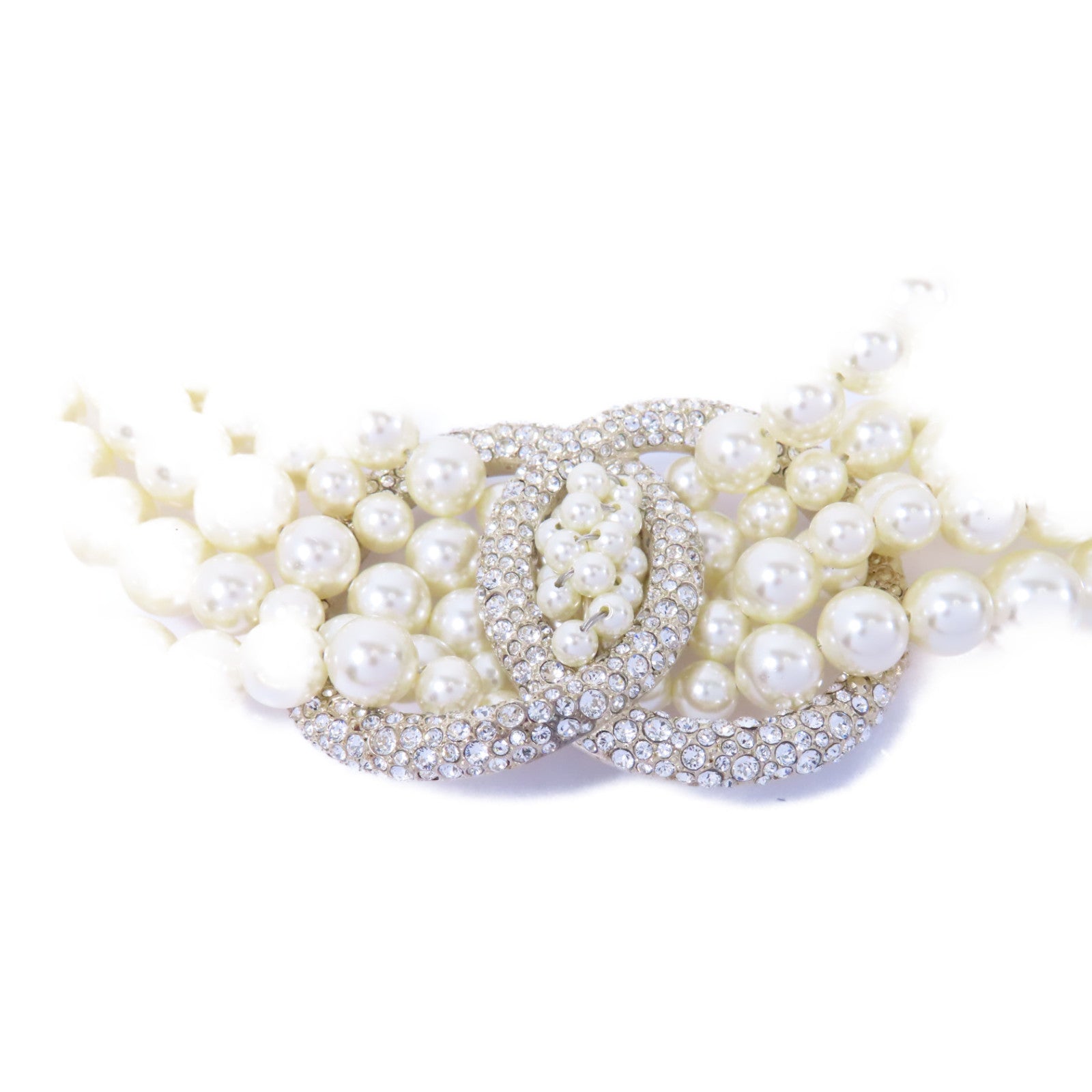 CHANEL 金屬Necklace項鍊白色