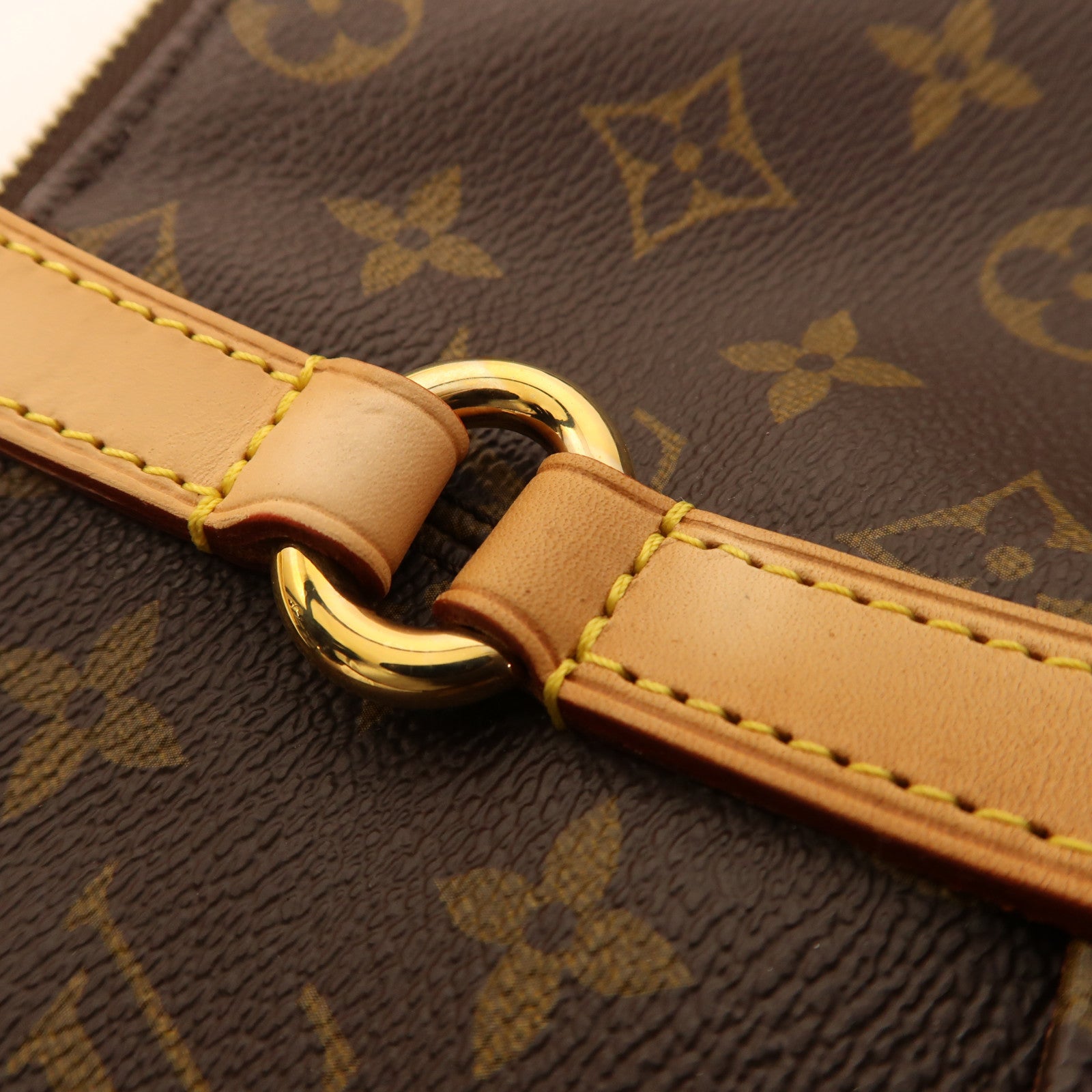 LOUIS VUITTON Monogram Totally MM金扣肩背袋棕色