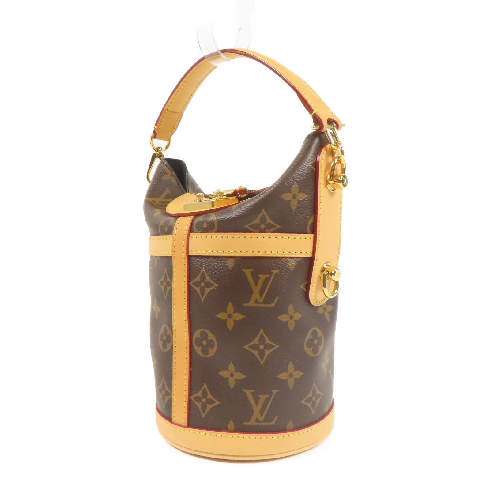 LOUIS VUITTON 【激減優惠】Monogram Duffle金扣手挽肩背兩用袋棕色