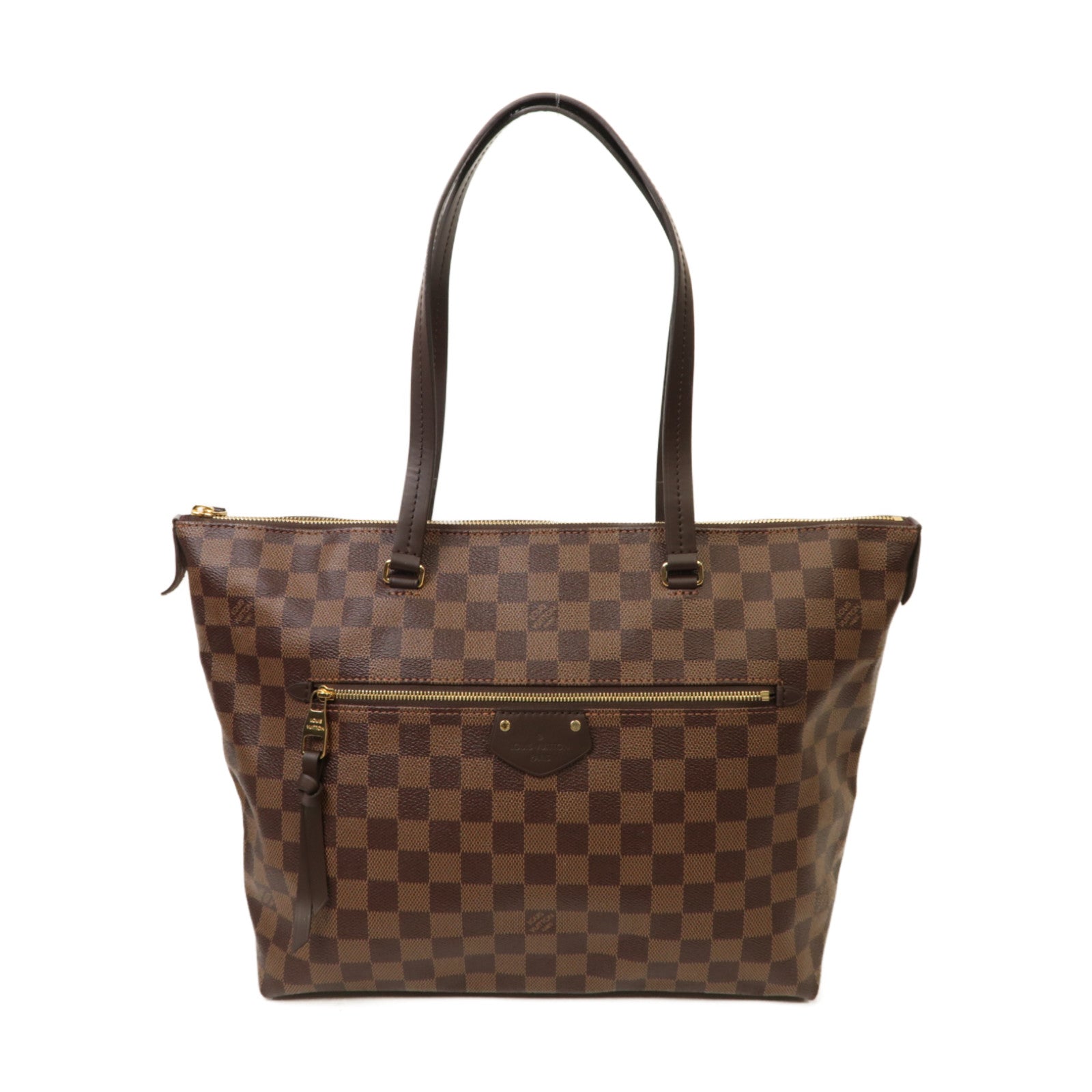 LOUIS VUITTON Damier Lena MM金扣肩背袋啡色