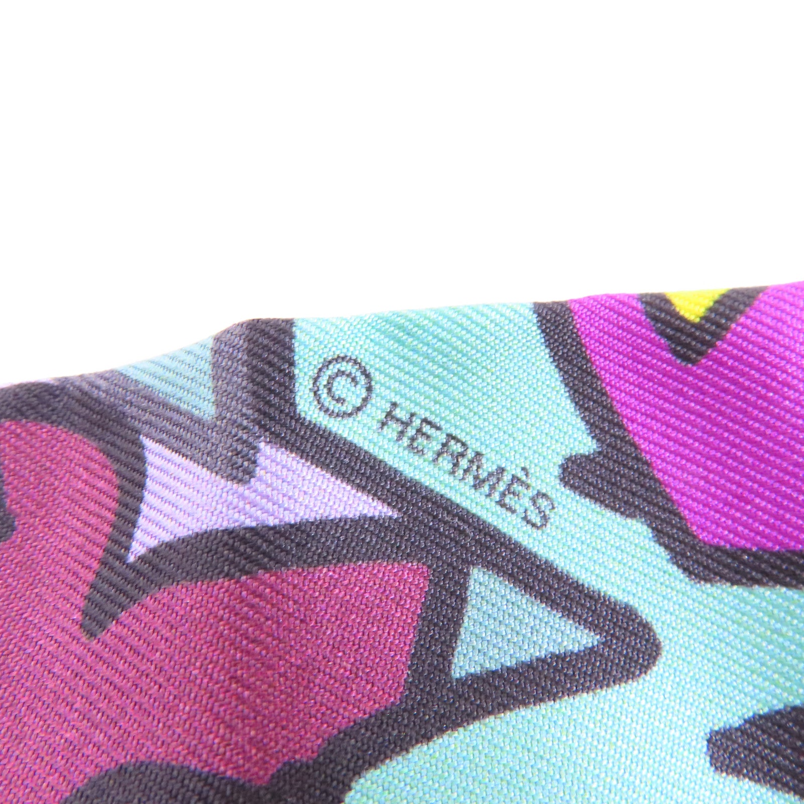 HERMES 絲質Twilly絲巾彩色