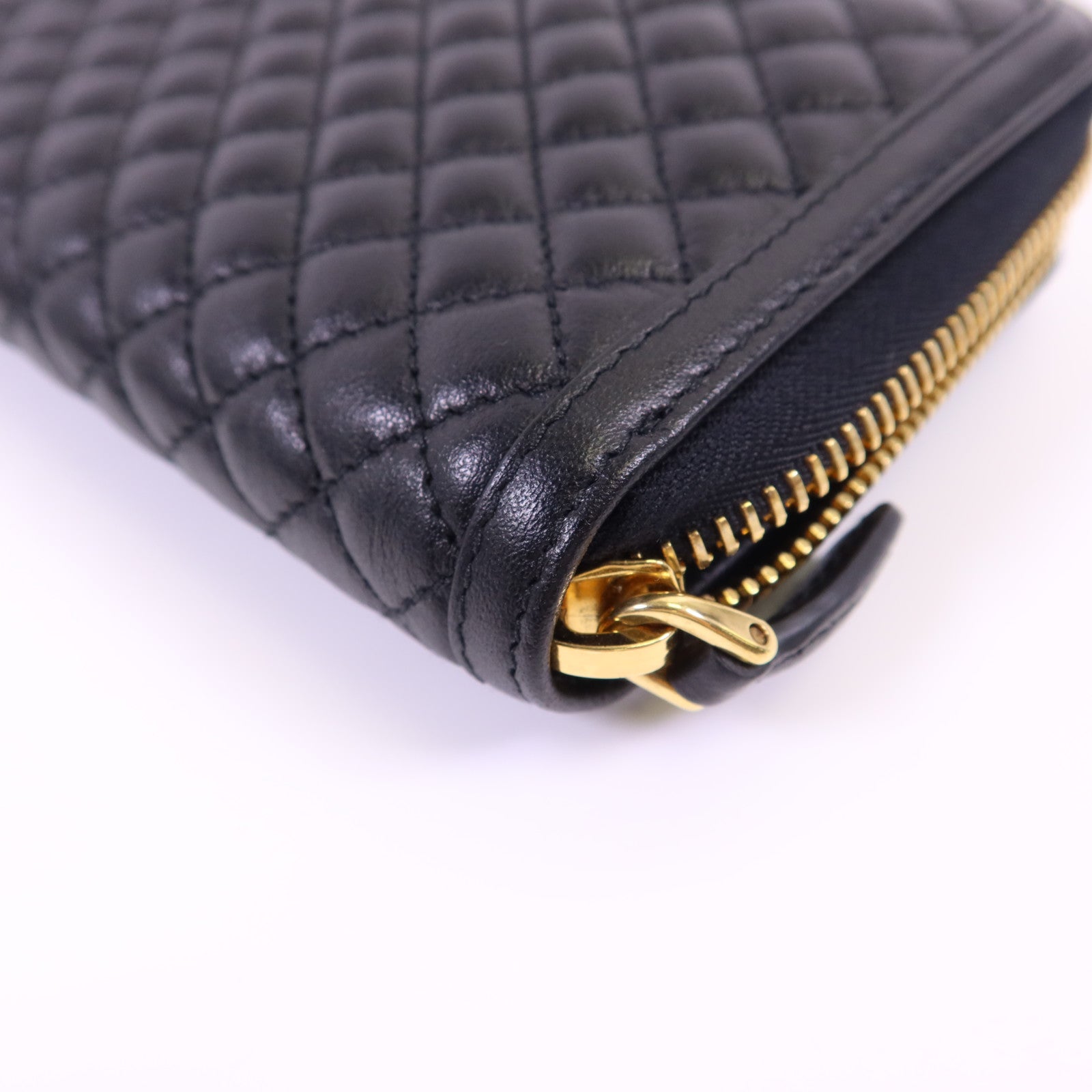 PRADA 牛皮皮革Long Round Wallet金扣長錢包