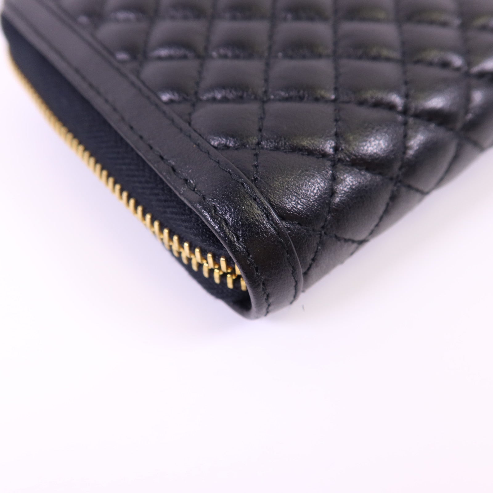 PRADA 牛皮皮革Long Round Wallet金扣長錢包