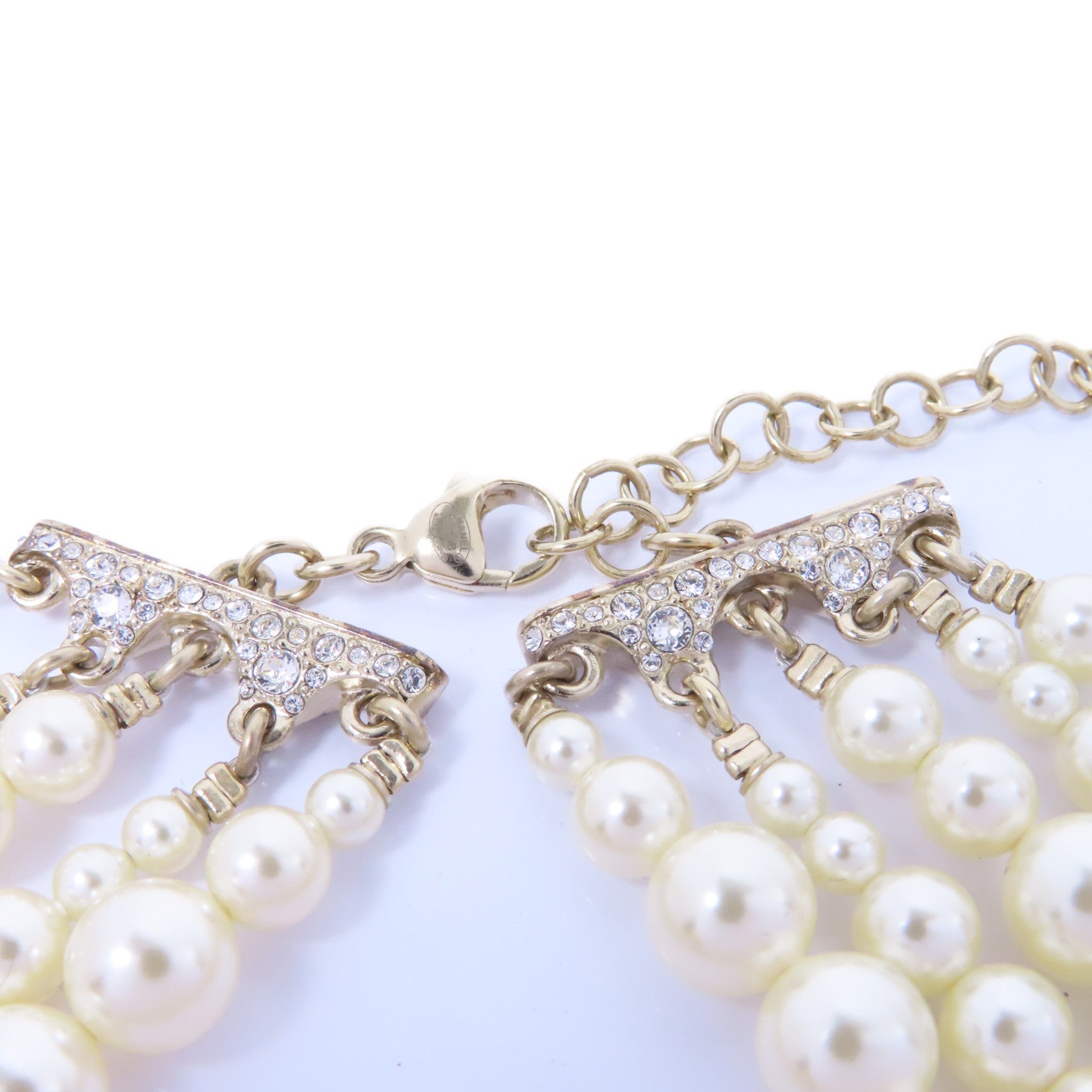 CHANEL 金屬Necklace項鍊白色