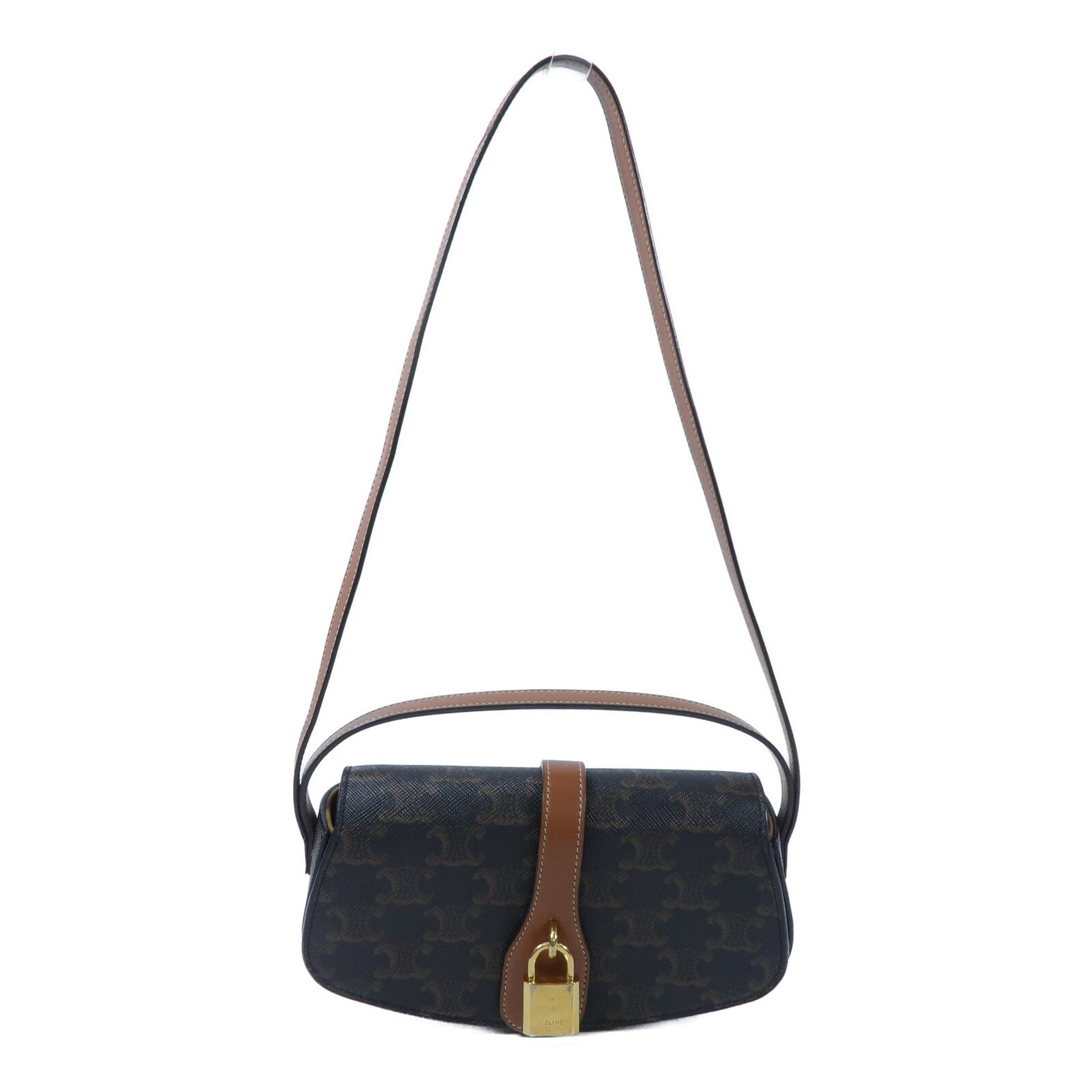 CELINE 塗層帆布Clutch On Strap Tabou手挽肩背兩用袋