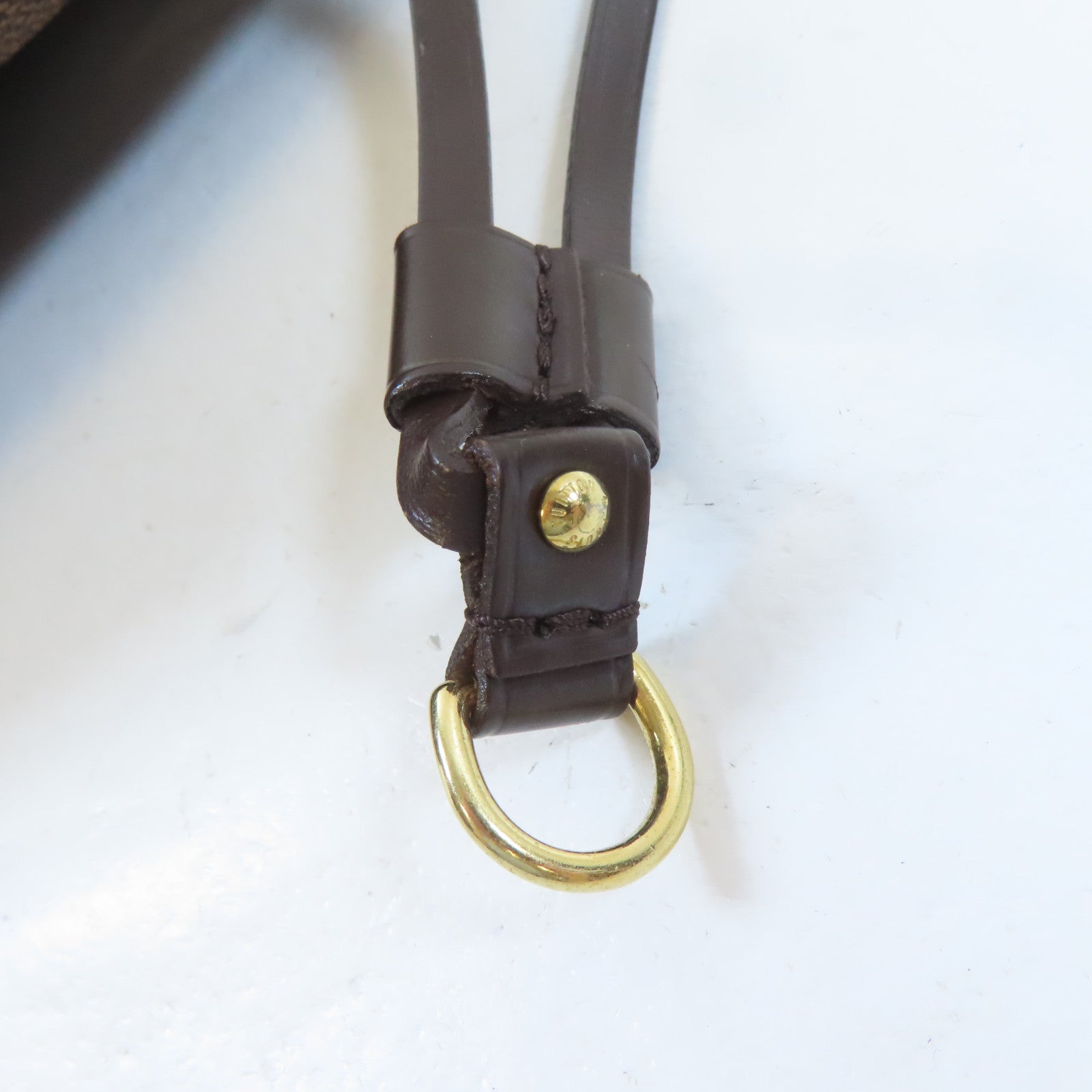 LOUIS VUITTON Damier Neverfull MM金扣手挽袋/肩背袋棕色