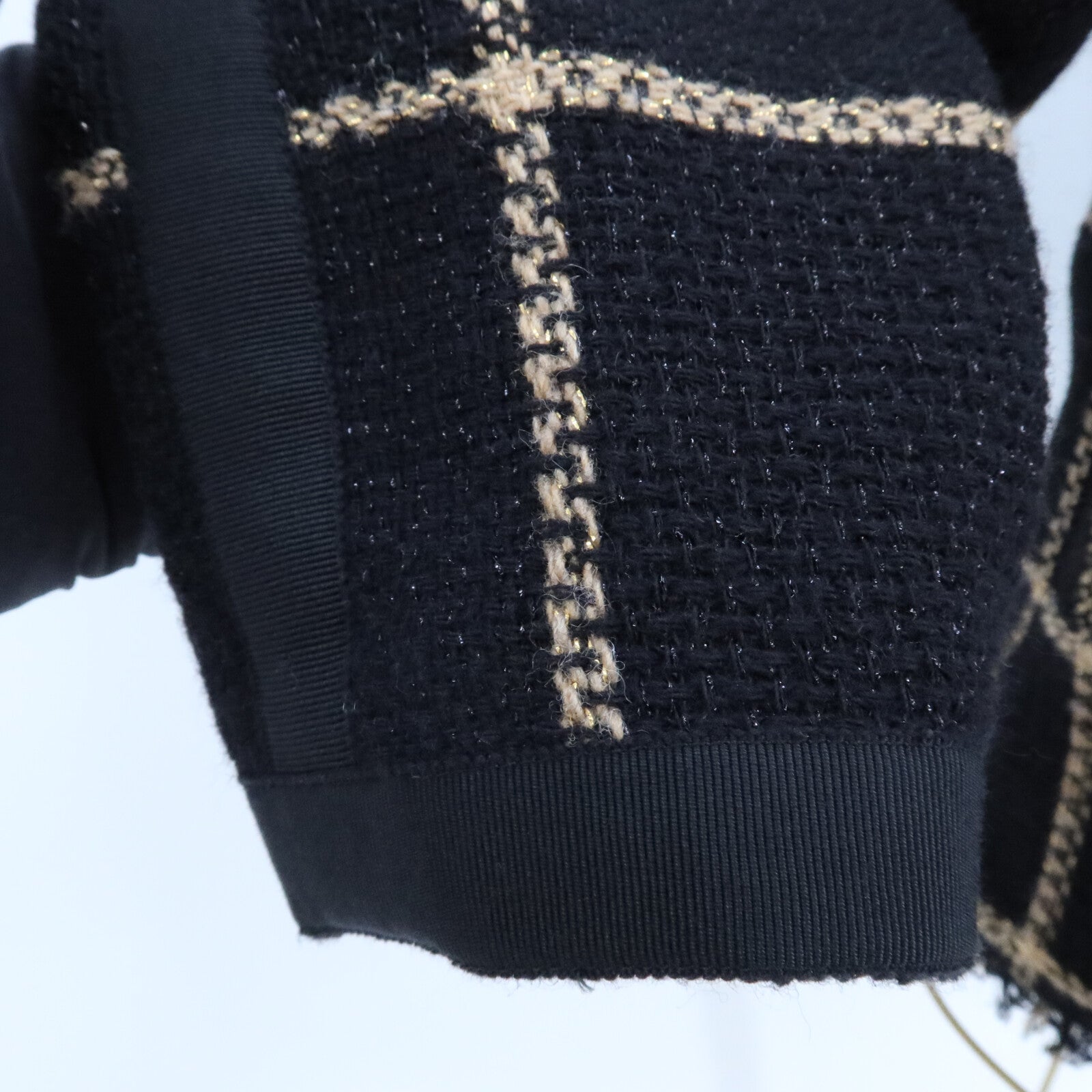 CHANEL Wool/Nylon Tweed Collarless Jacket外套
