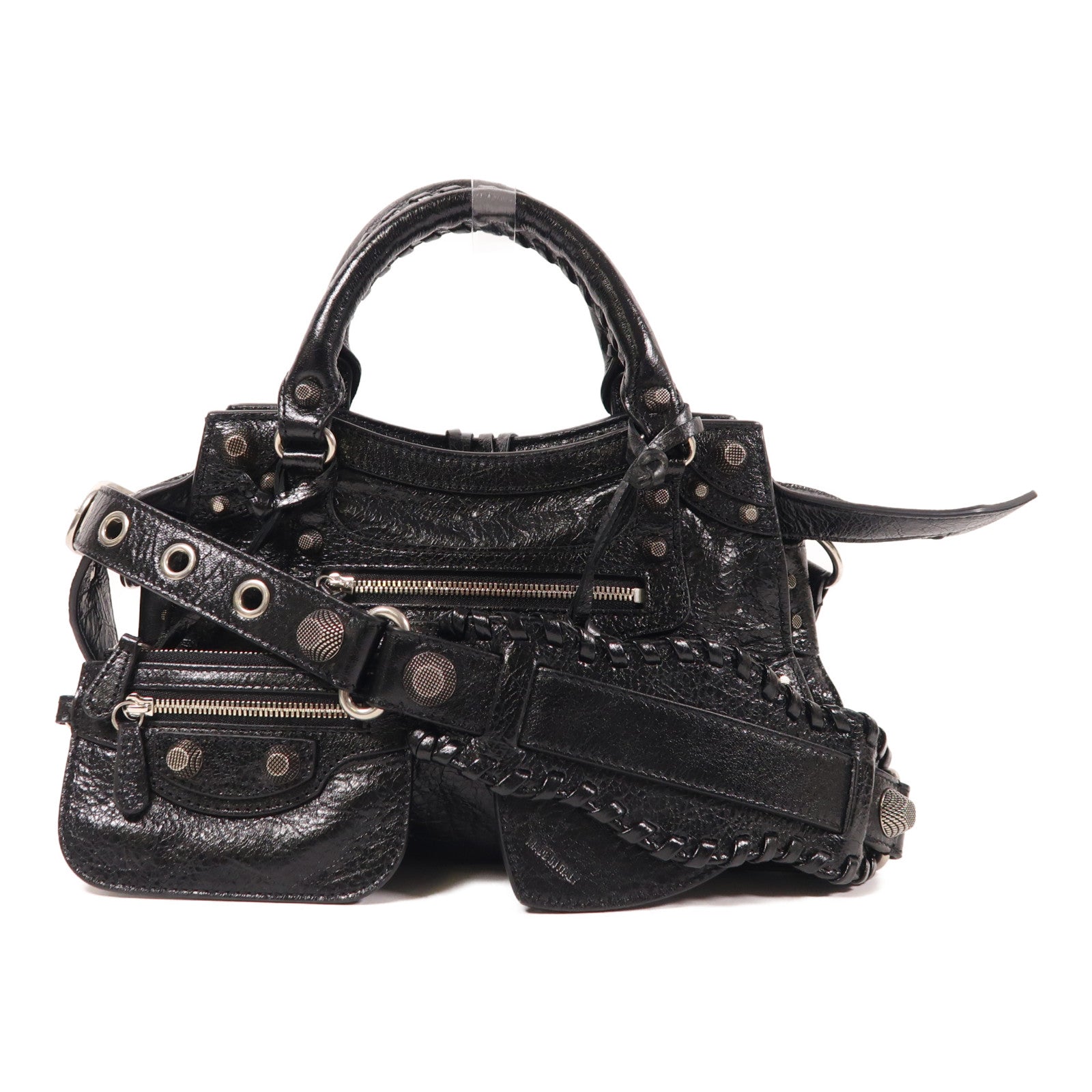 BALENCIAGA 牛皮皮革Neo Cagole XS銀扣手挽肩背兩用袋