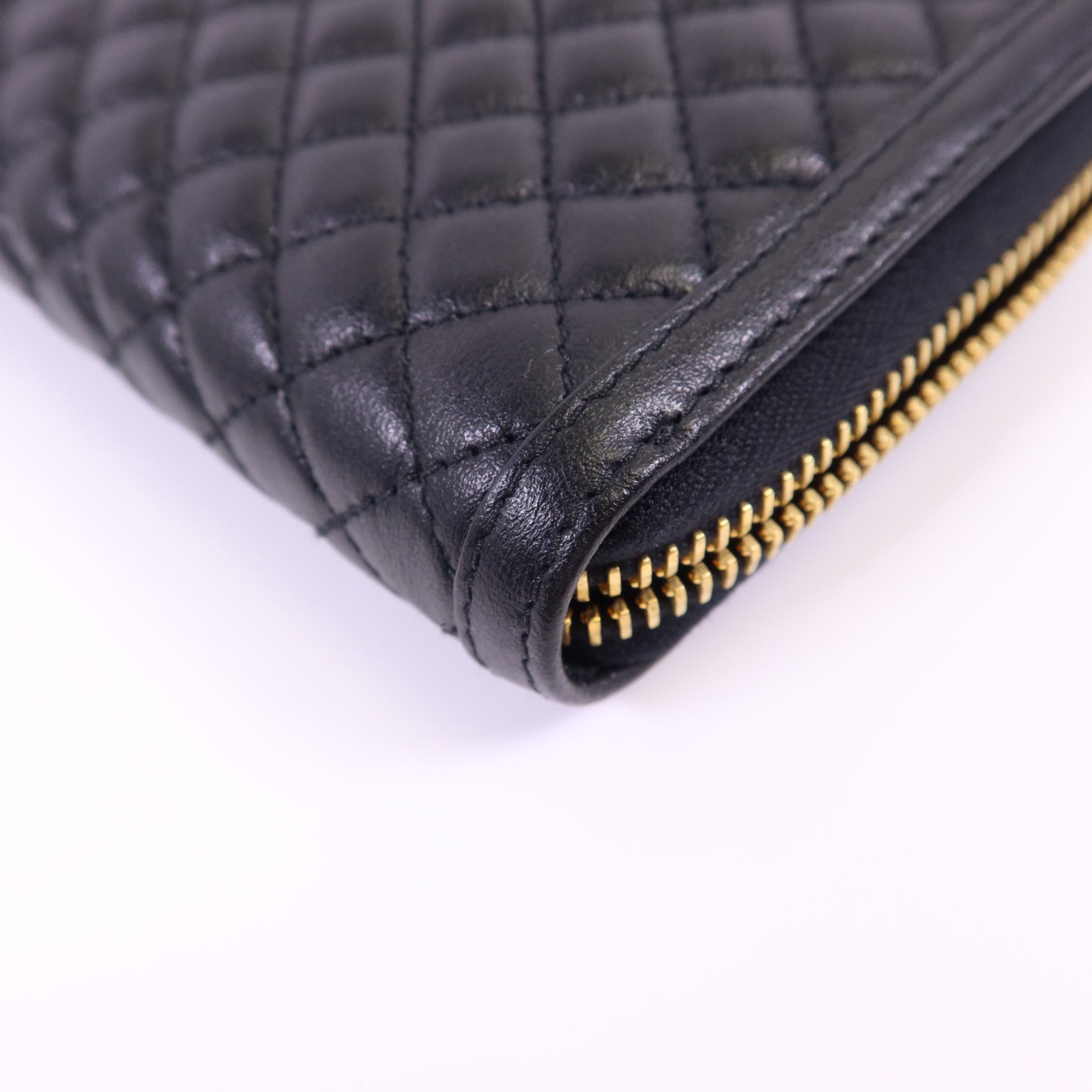 PRADA 牛皮皮革Long Round Wallet金扣長錢包