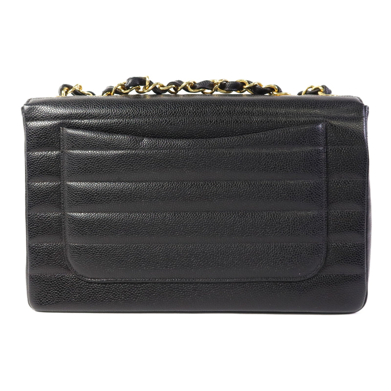 CHANEL 牛皮皮革Vintage Chain Shoulder金扣肩背袋