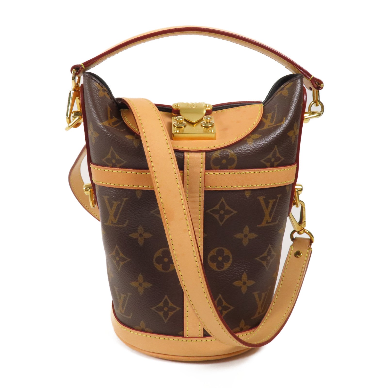 LOUIS VUITTON 【激減優惠】Monogram Duffle金扣手挽肩背兩用袋棕色